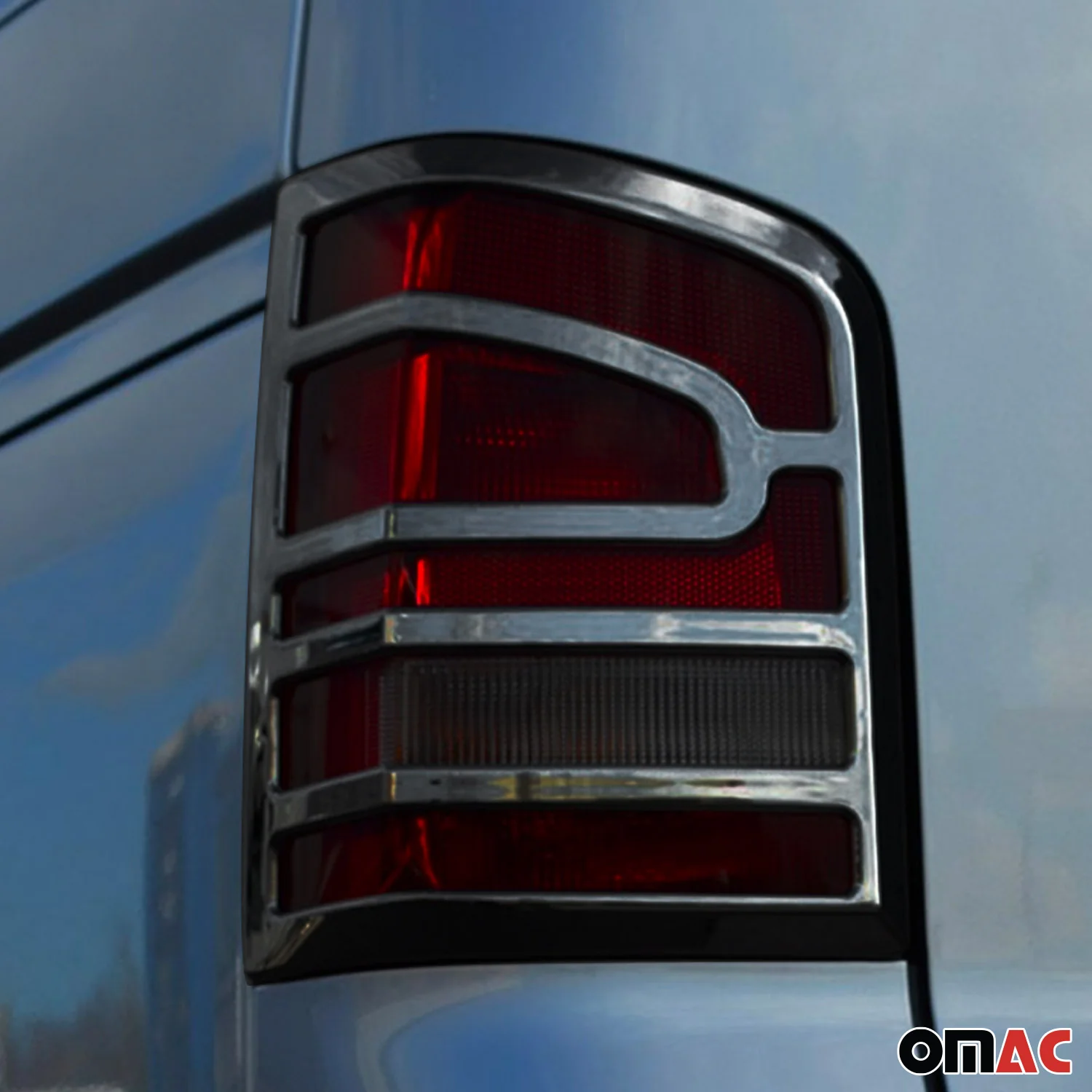 Stop Licht Rahmen für VW T5 Caravelle Multivan 2009-2015 Schwarz Abs Chrom - Image 3
