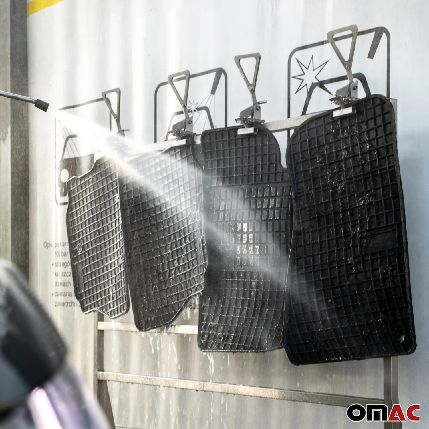 OMAC Gummi Fußmatten für Audi Q7 4LB 2006-2015 Automatten Gummi Schwarz 4tlg - Image 11