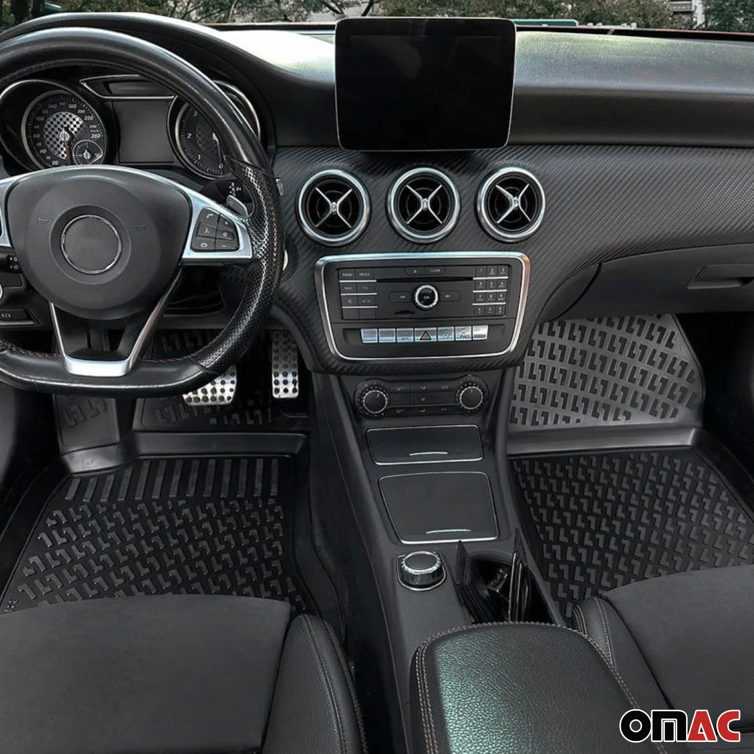 Fußmatten Automatten für Smart Fortwo 2014-2019 TPE Schwarz 4 tlg - Image 4