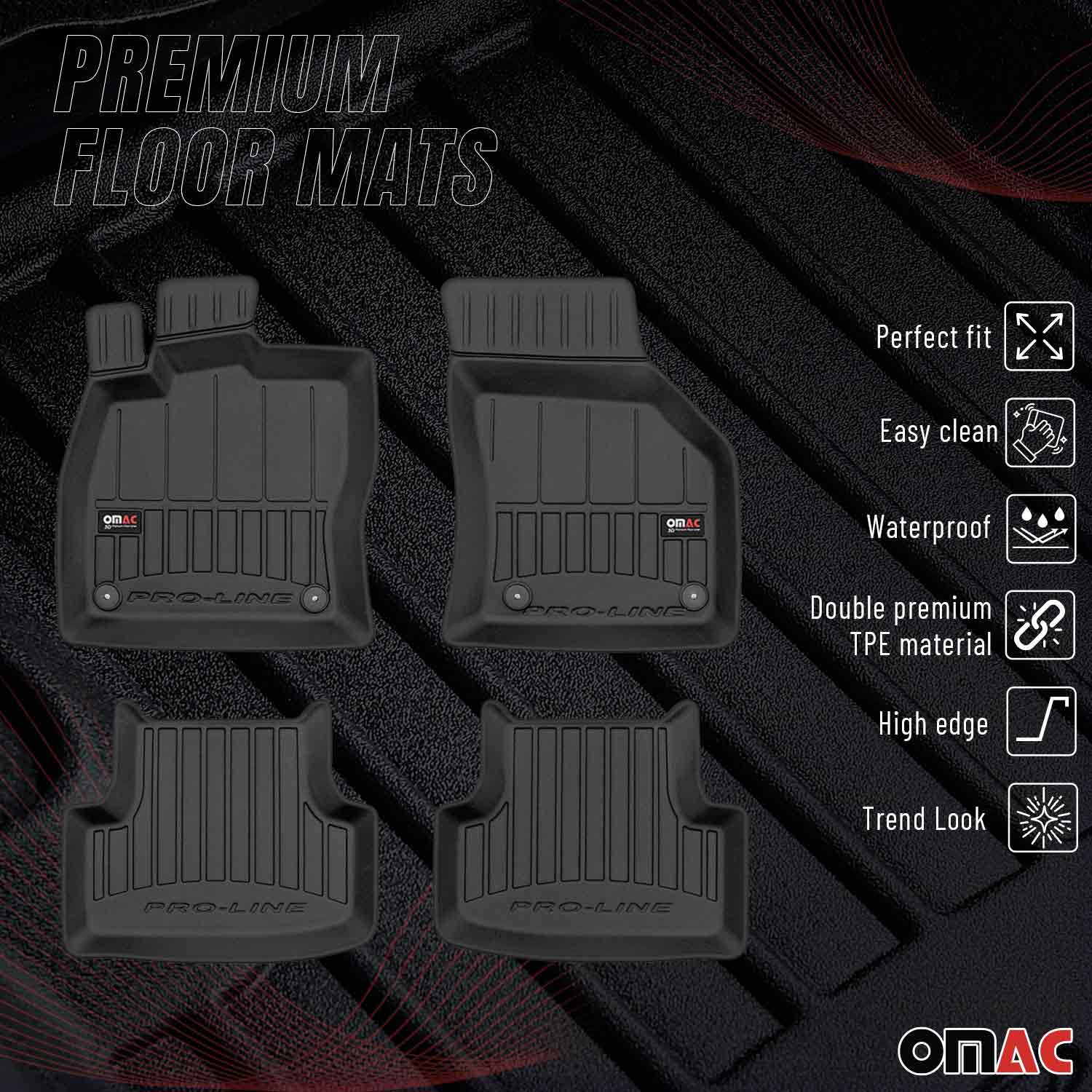 OMAC Gummi Fußmatten für Seat Leon / Leon Schrägheck 2012-2020 Premium TPE 4x - Image 2