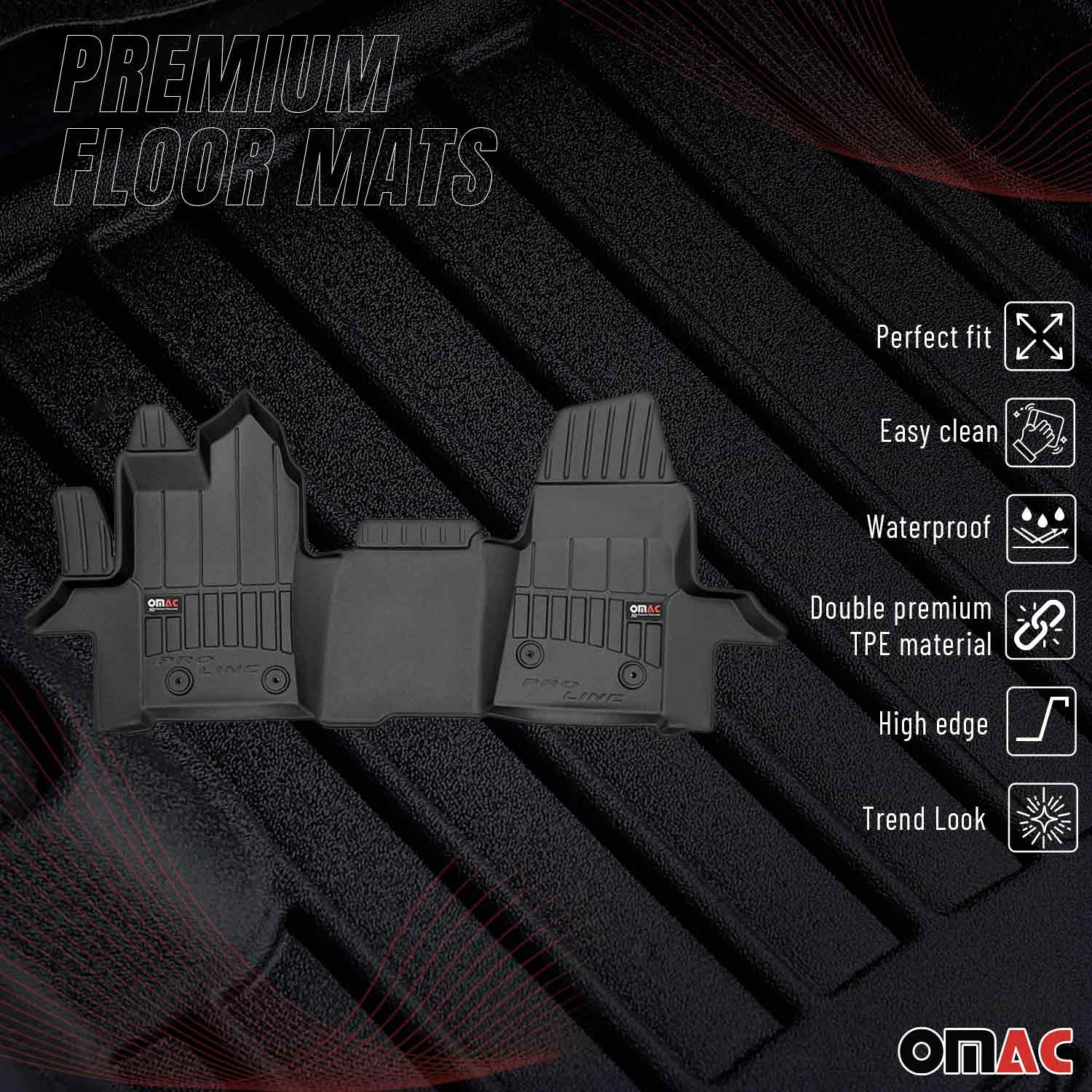 OMAC Gummi Fußmatten für Ford Transit 2015-2026 Premium TPE Automatten 1tlg - Image 2