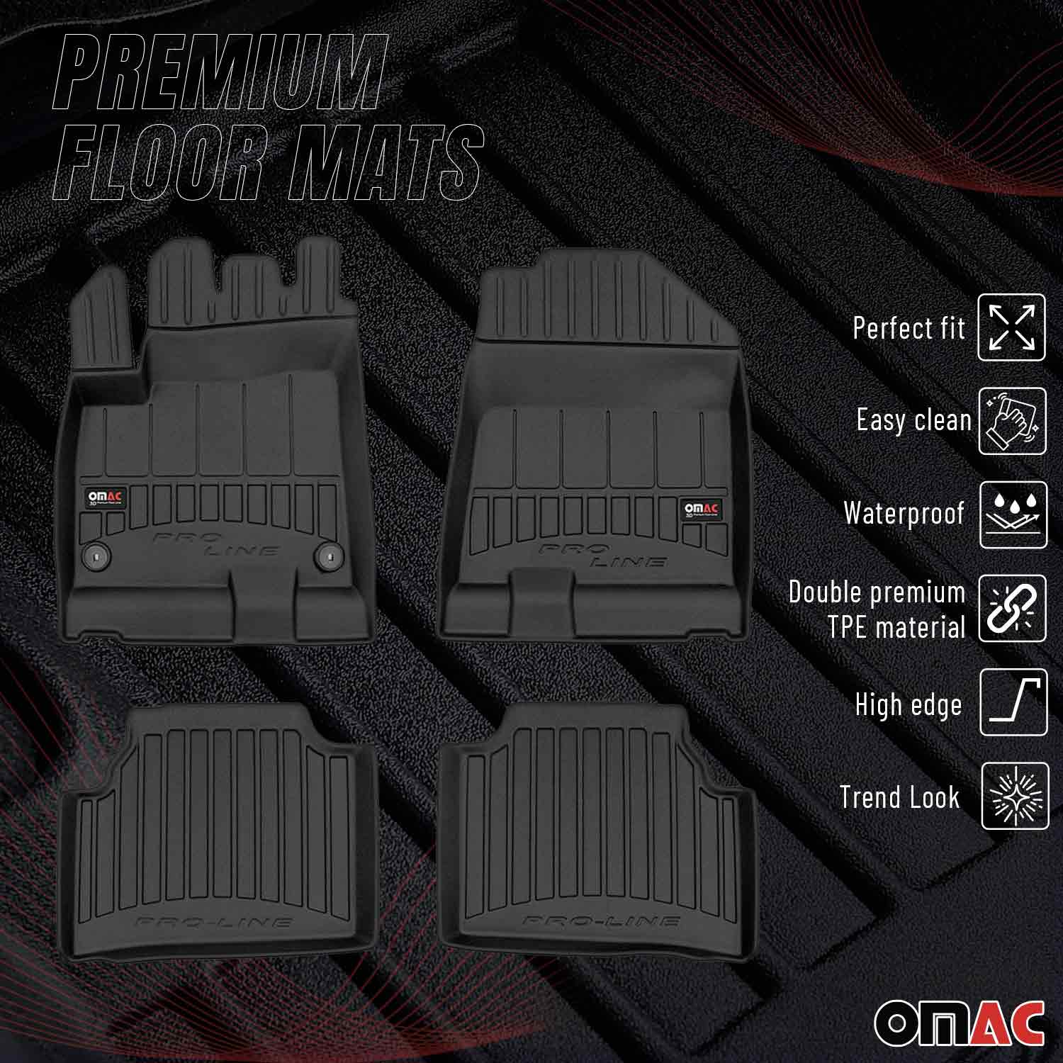 OMAC Gummi Fußmatten für Kia e-Niro mk1 2018-2022 Premium TPE Automatten Schwarz - Image 2