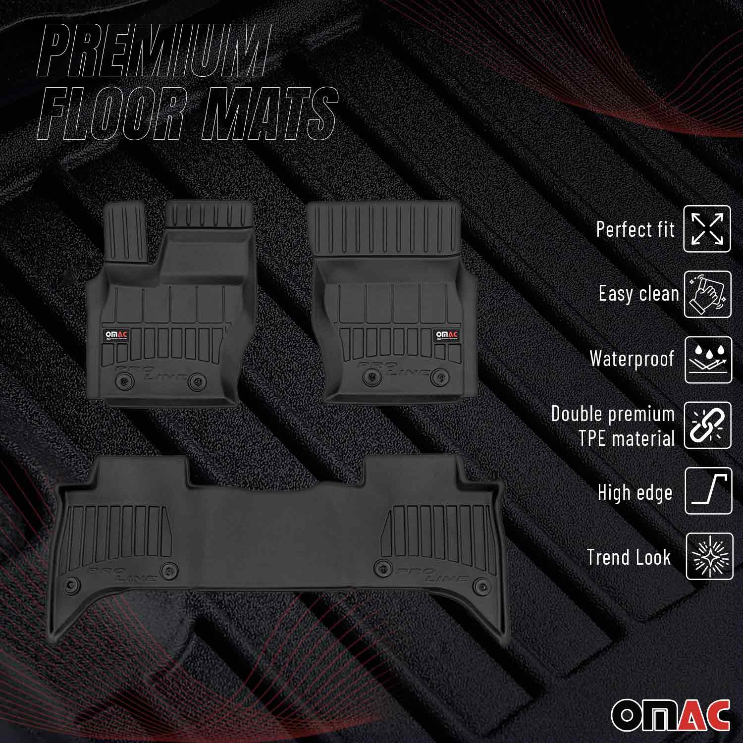 OMAC Gummi Fußmatten für Range Rover 2012-2022 Premium TPE Automatten Schwarz 3x - Image 2