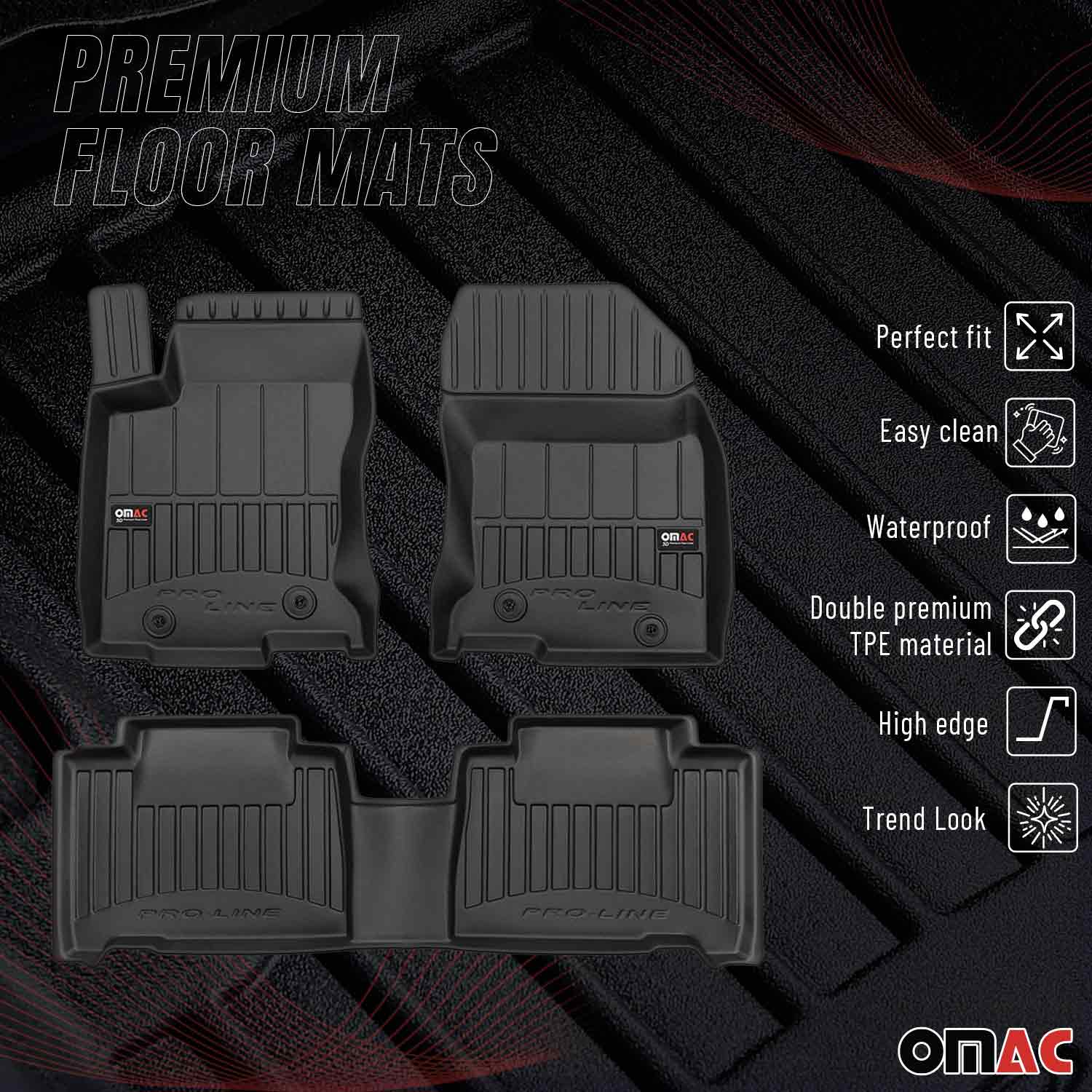 OMAC Gummi Fußmatten für Lexus NX 2015-2021 Premium TPE 3D Automatten Schwarz 3x - Image 2