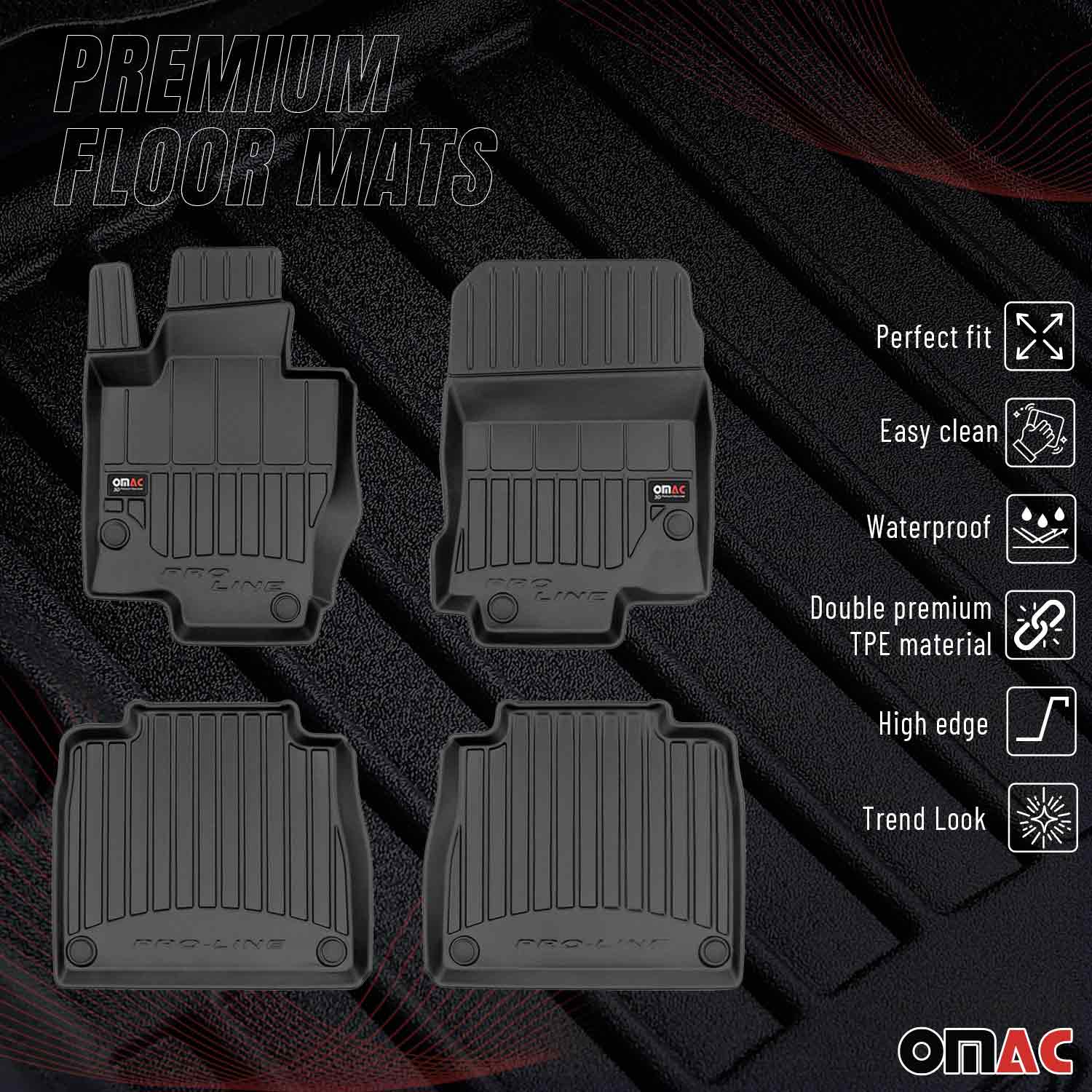 OMAC Gummi Fußmatten für Mercedes GLS X167 2020-2024 Premium Gummi Schwarz 4tlg - Image 2