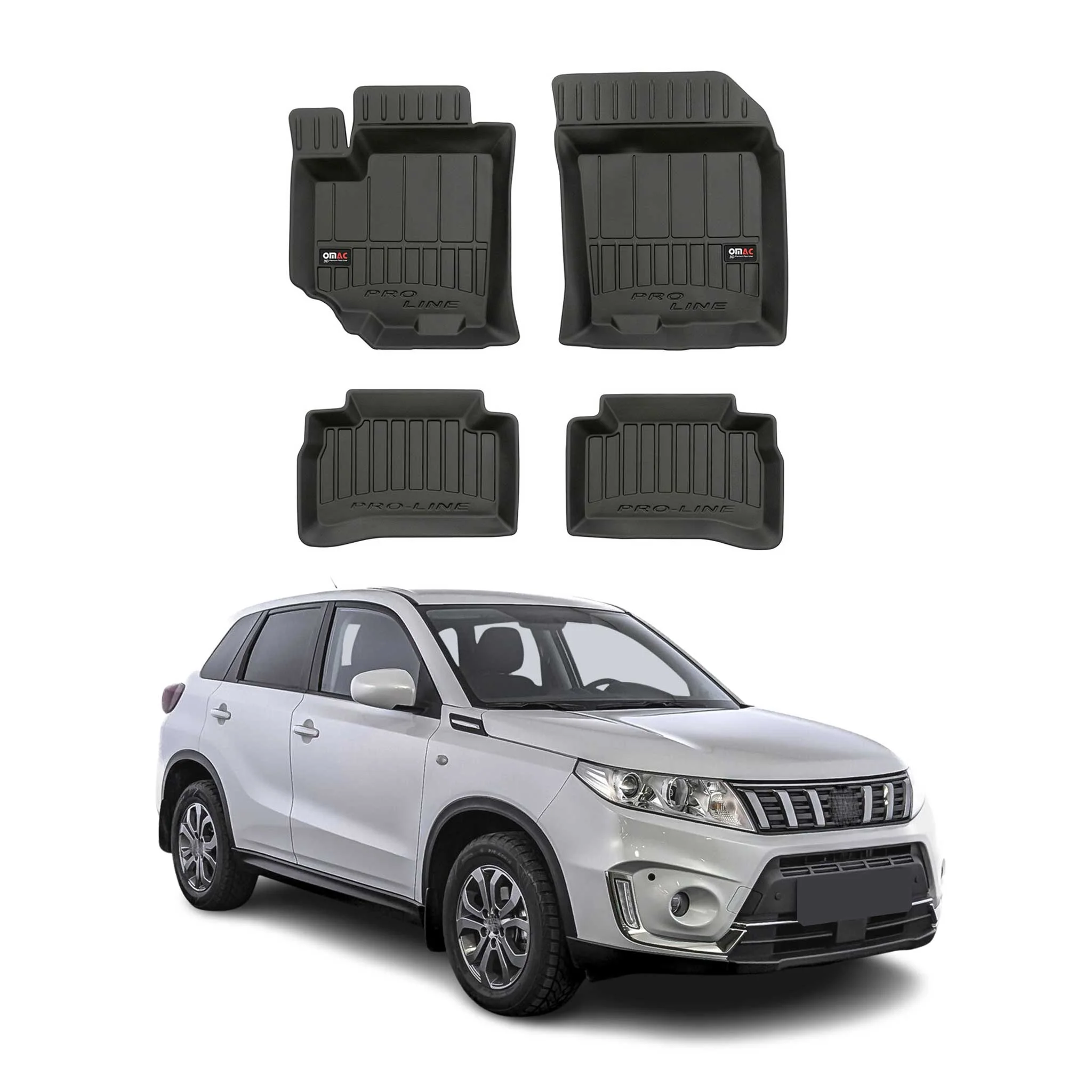 OMAC Gummi Fußmatten für Suzuki Vitara 2015-2024 Premium TPE Automatten 4tlg