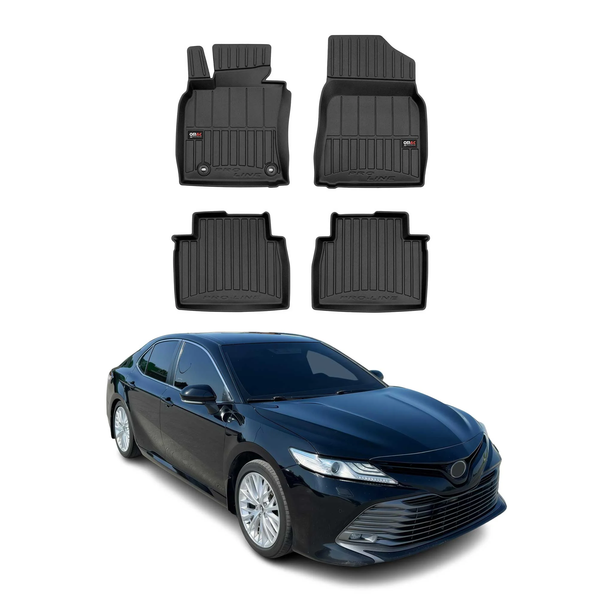 OMAC Gummi Fußmatten für Toyota Camry 2018-2024 Premium TPE Automatten 4tlg