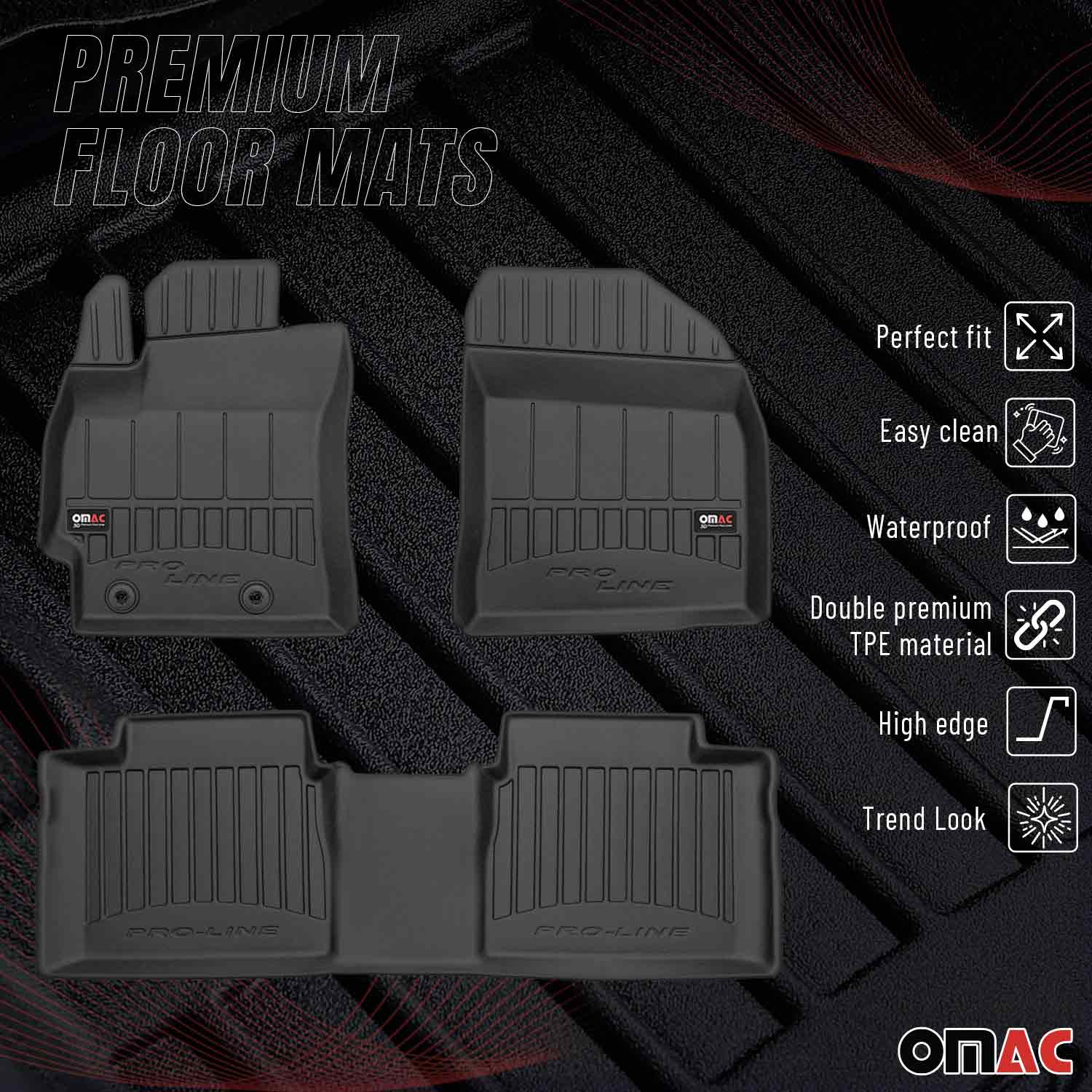 OMAC Gummi Fußmatten für Toyota Corolla Kombi Limo 2013-2019 Premium TPE 3x - Image 2