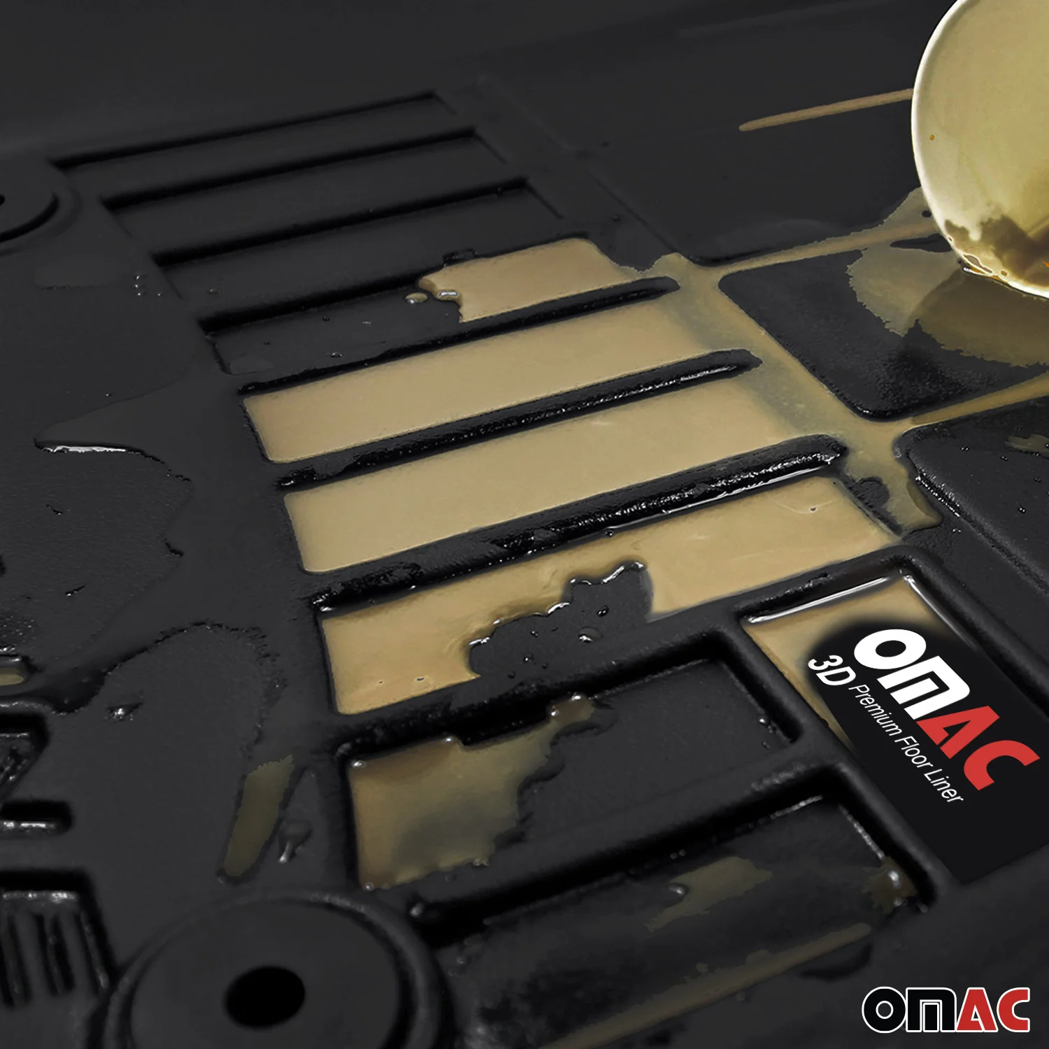OMAC Fußmatten & Kofferraumwanne Set für VW Arteon 2017-2024 Gummi Schwarz 5x - Image 4