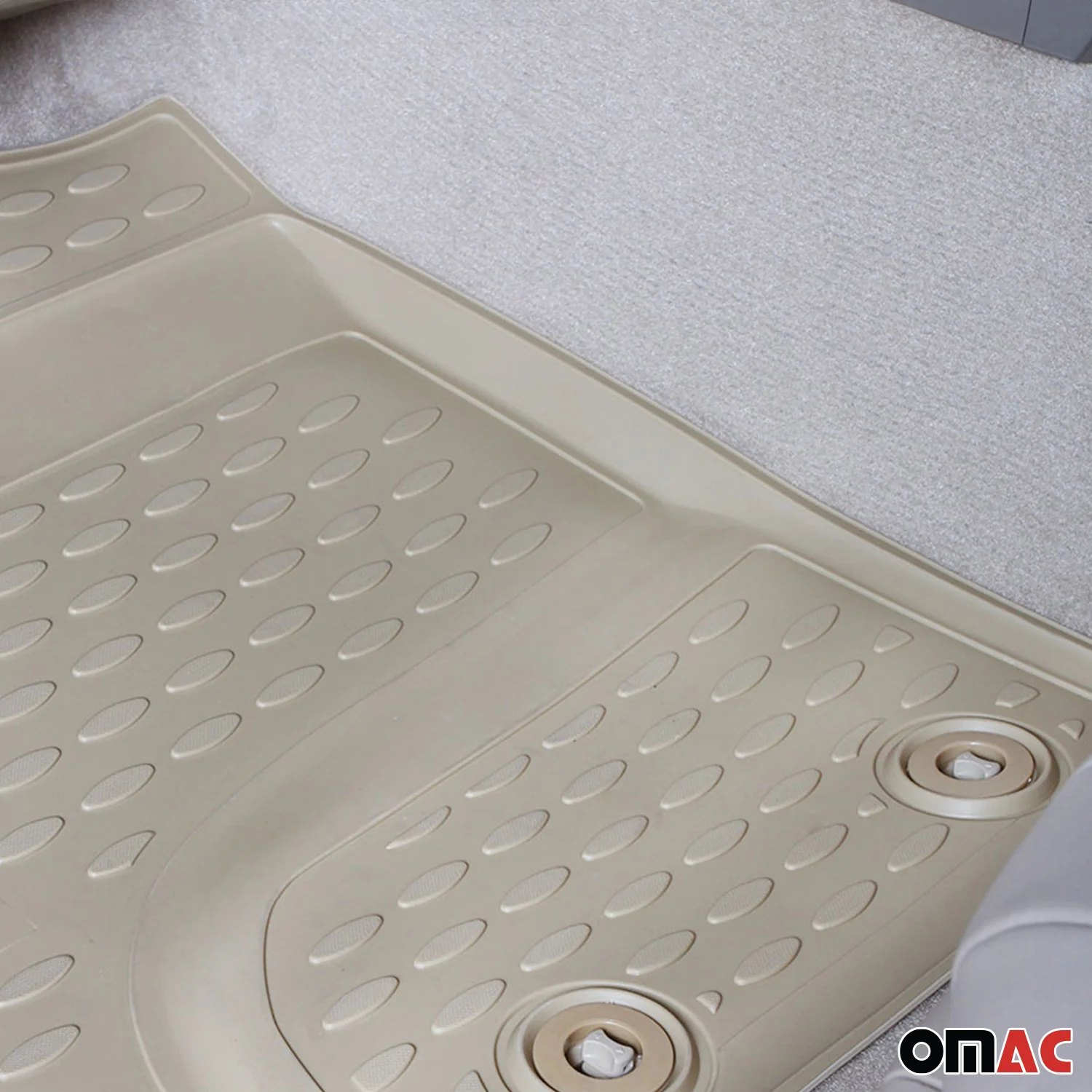 Fußmatten 3D Gummimatten für Audi Q2 2017-2026 Gummi TPE Beige 4tlg - Image 6