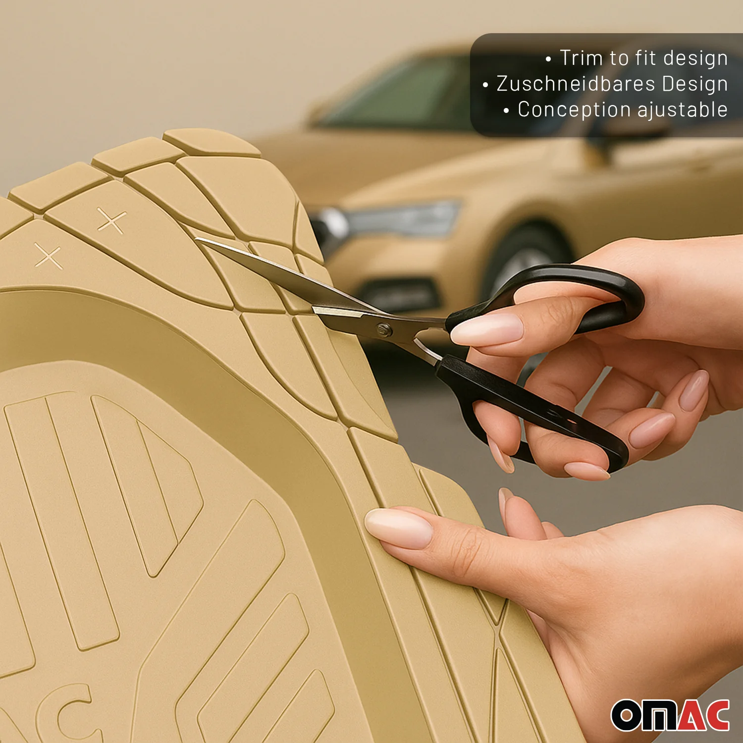 Fußmatten Automatten für Audi A5 3D Passform Hoher Rand Universal Beige - Image 5