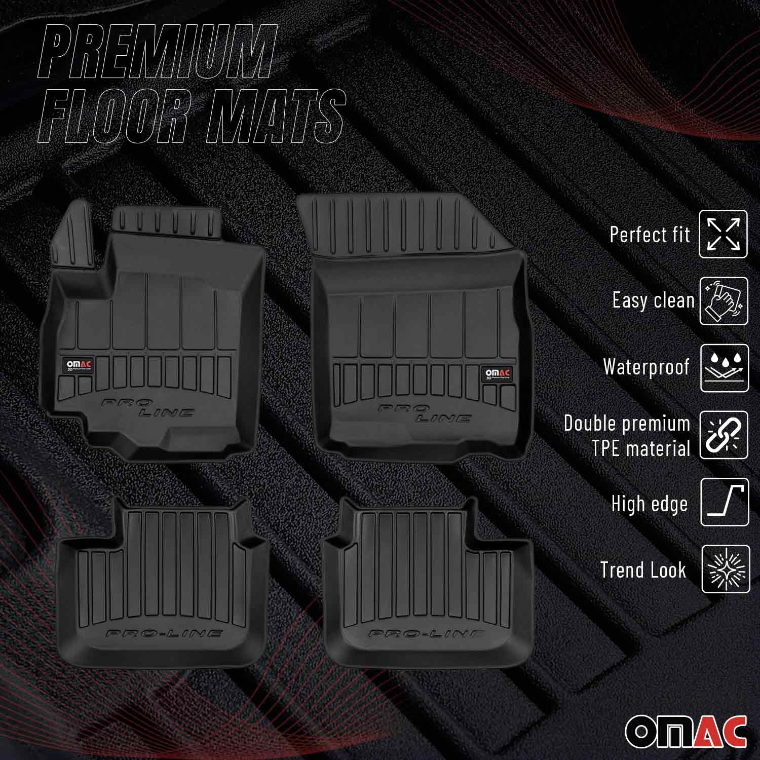 OMAC Gummi Fußmatten für Suzuki SX4 2006-2013 Premium TPE Automatten Schwarz 4x - Image 2