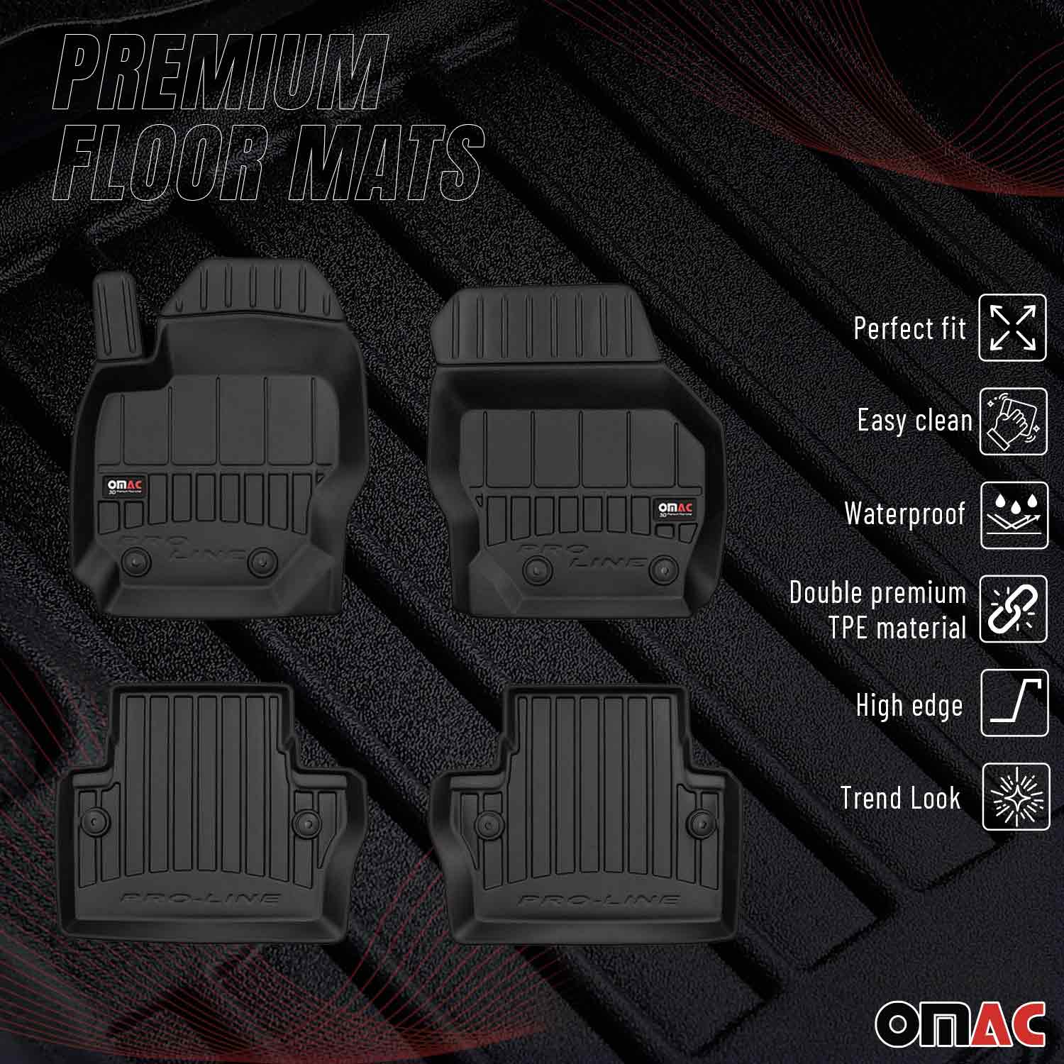 OMAC Gummi Fußmatten für Volvo V70 2007-2016 Premium TPE 3D Automatten 4tlg - Image 2