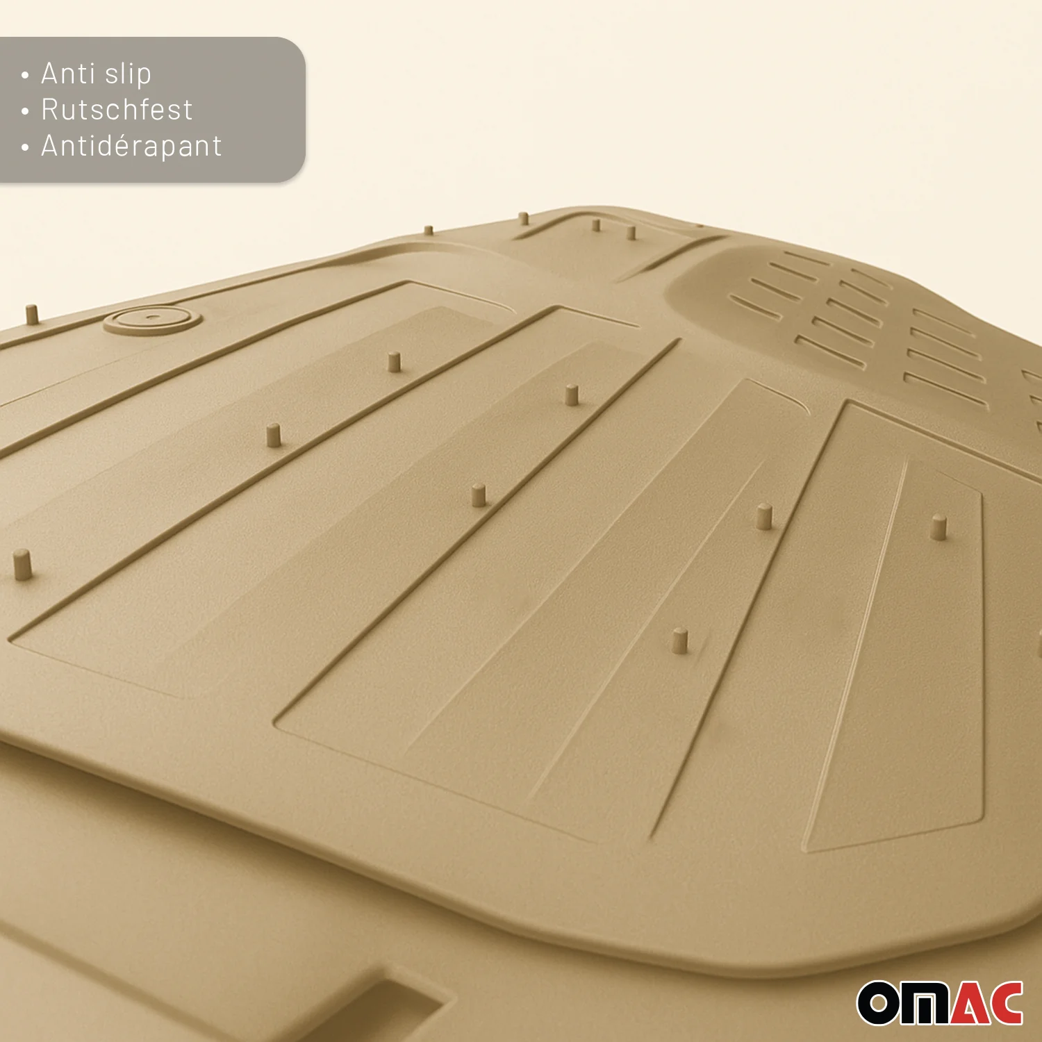 Fußmatten Automatten für VW Polo 3D Passform Hoher Rand Universal Beige - Image 10