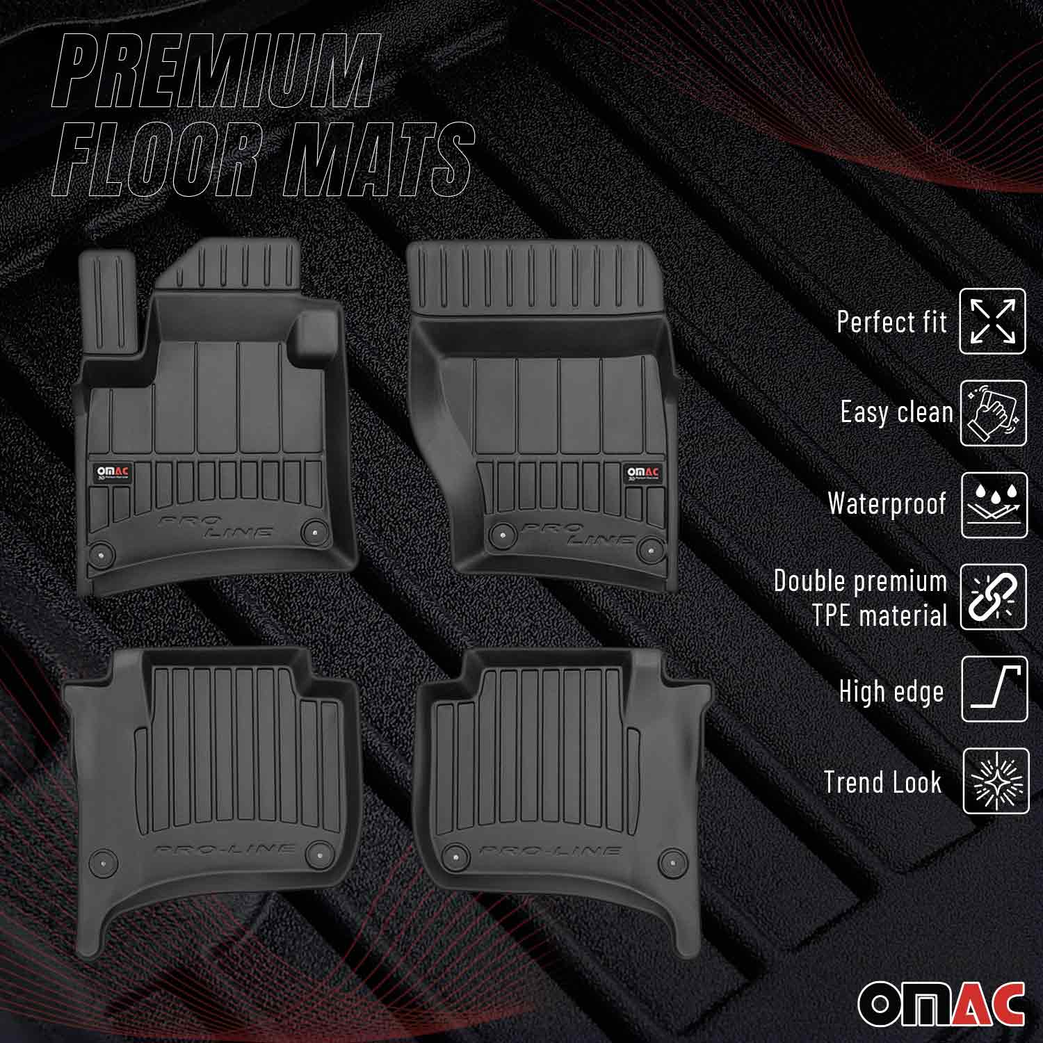 OMAC Gummi Fußmatten für VW Touareg 2010-2018 Premium TPE Automatten Schwarz 4x - Image 2