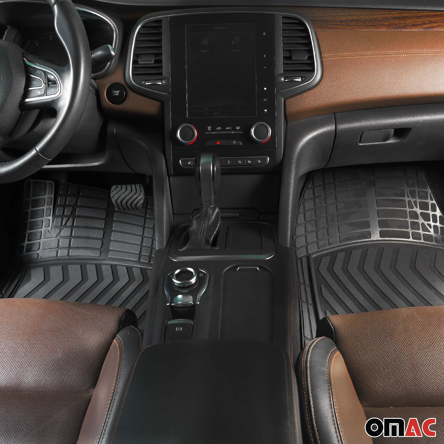 Fußmatten Gummimatten 3D Antirutsch für Smart Forfour Universal TPE Schwarz 4tlg - Image 2