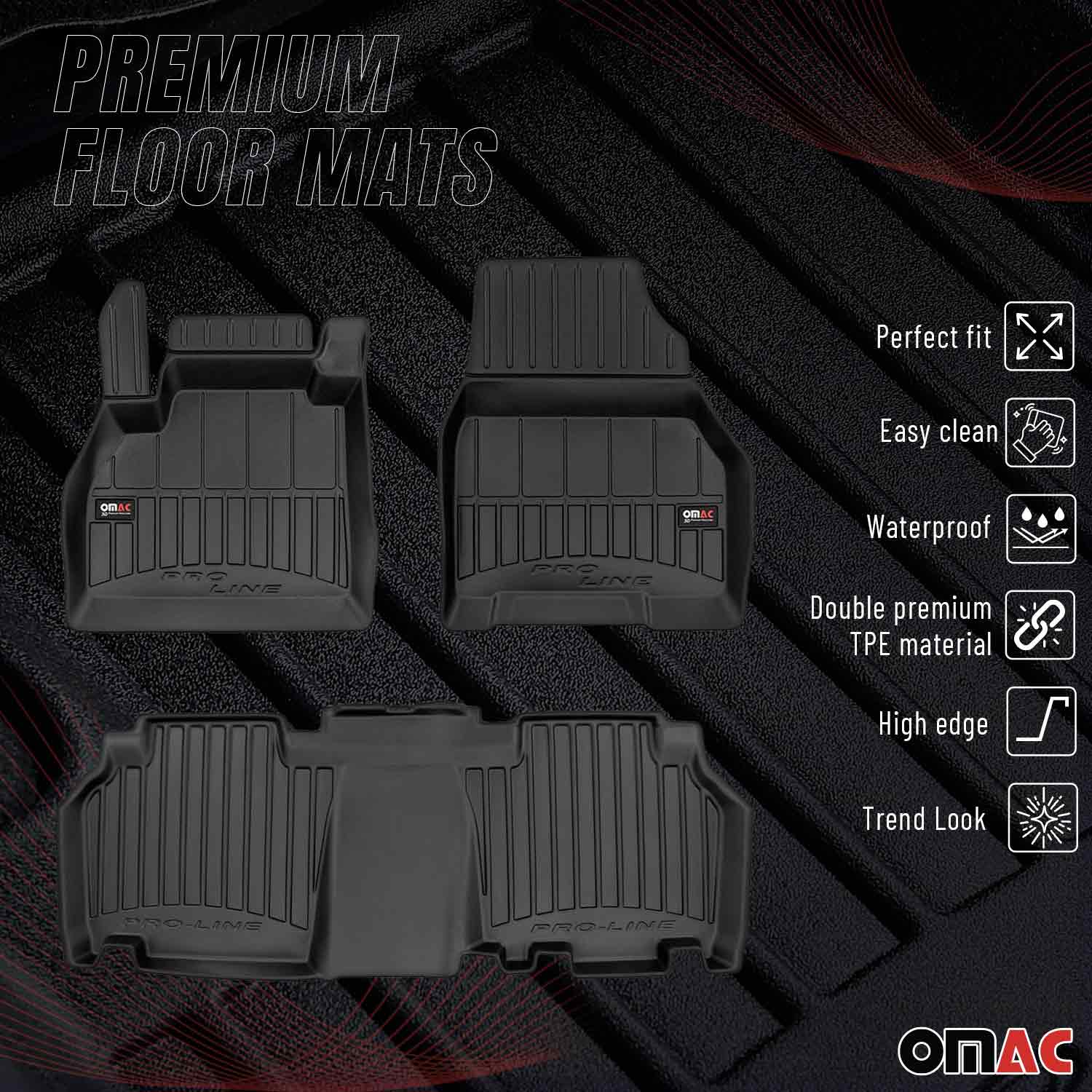 OMAC Gummi Fußmatten für Renault Kangoo 2007-2021 Premium TPE Automatten 3tlg - Image 2