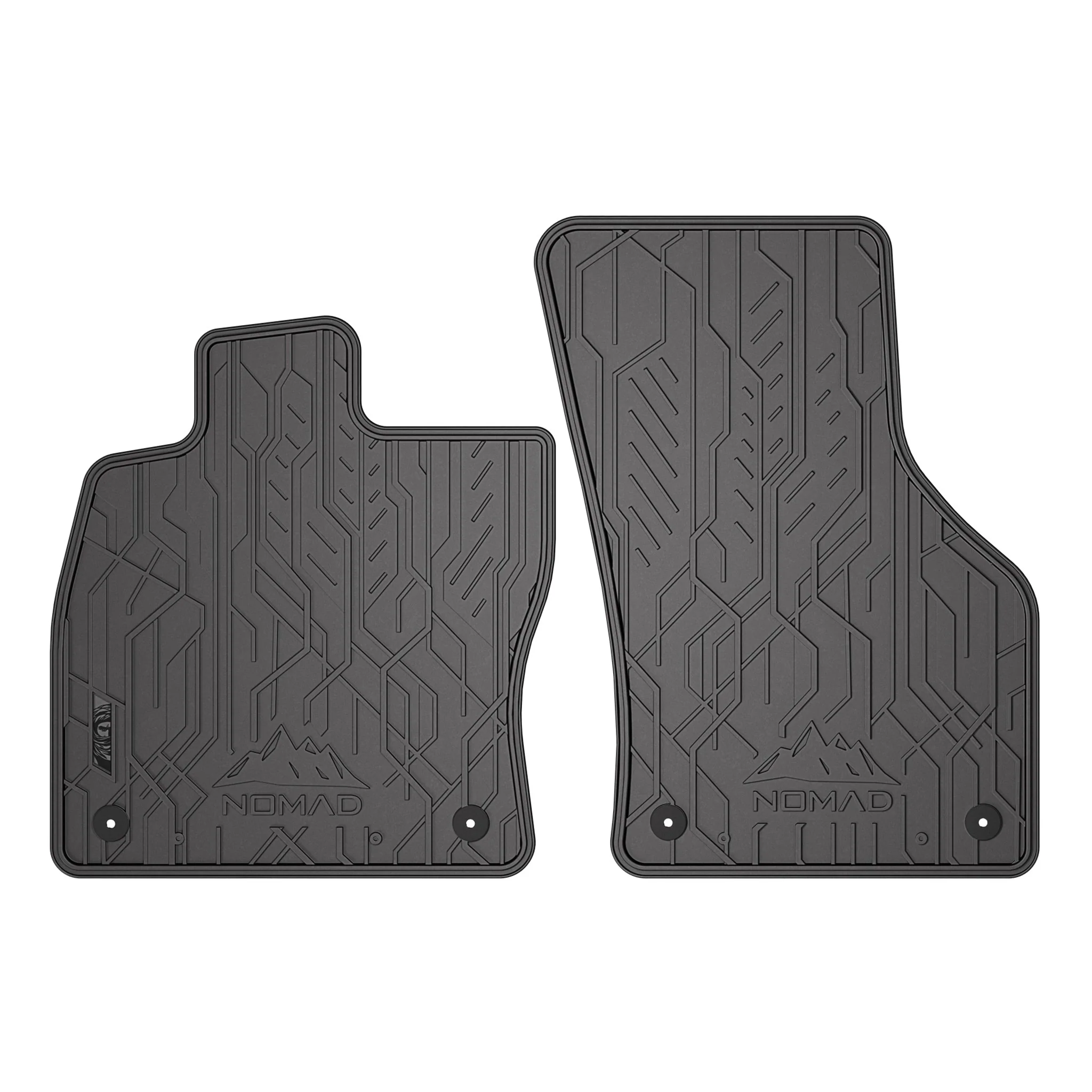 Fußmatten für VW Golf mk7 2012-2019 / Golf mk8 2019-2026 1.Reihe Schwarz 2 tlg
