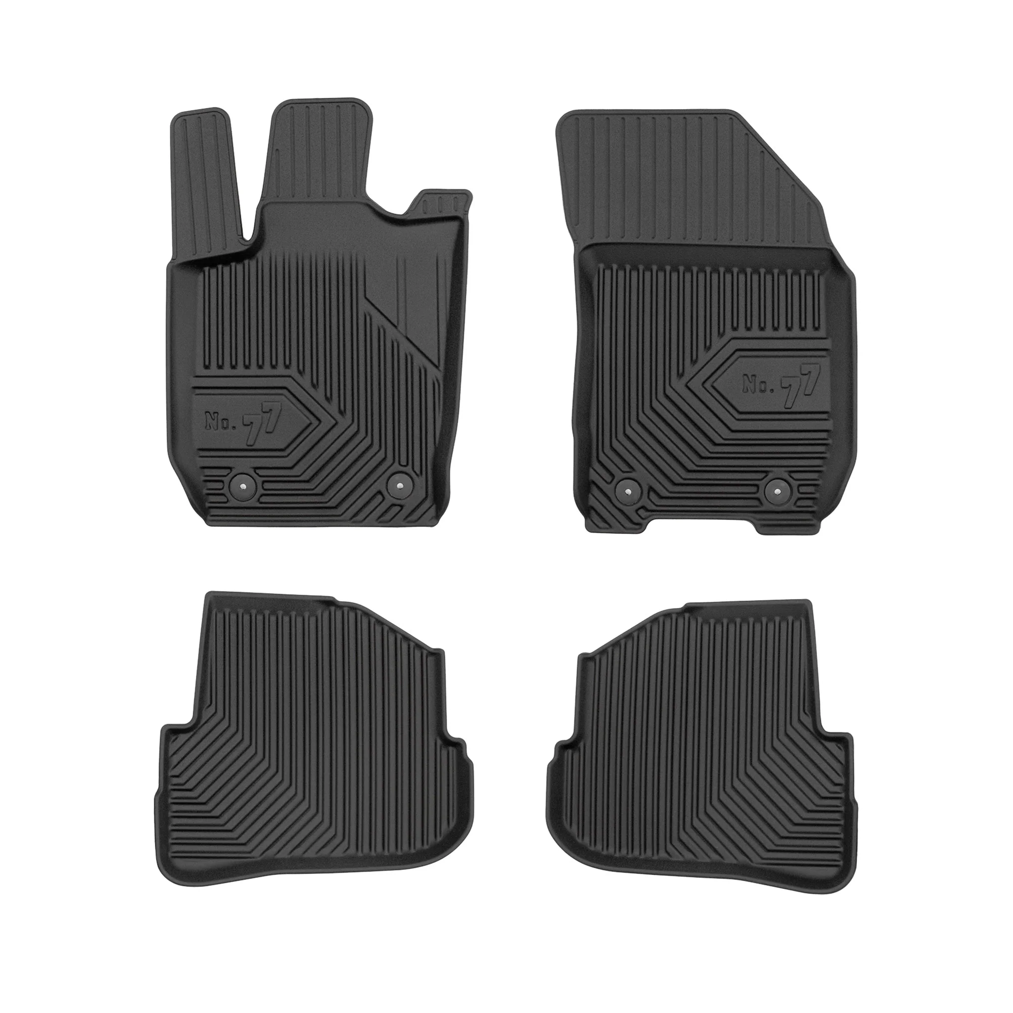 Fußmatten Gummimatten für Audi A1 Sportback 8X 2012-14 Pre-FL 5-Tür Schwarz 3tlg