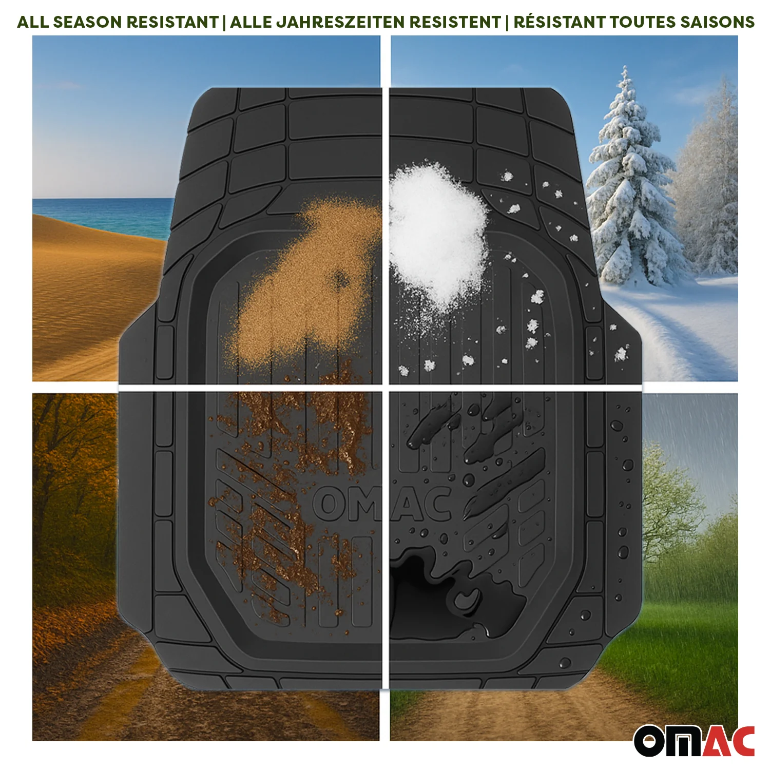 Fußmatten Gummimatten 3D Passform für Citroen Berlingo Universal Schwarz 4tlg - Image 4