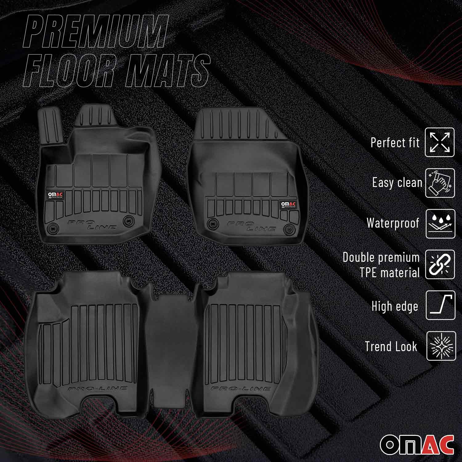 OMAC Gummi Fußmatten für Honda Civic Hatchback Tourer 2012-2016 Premium TPE 3x - Image 2