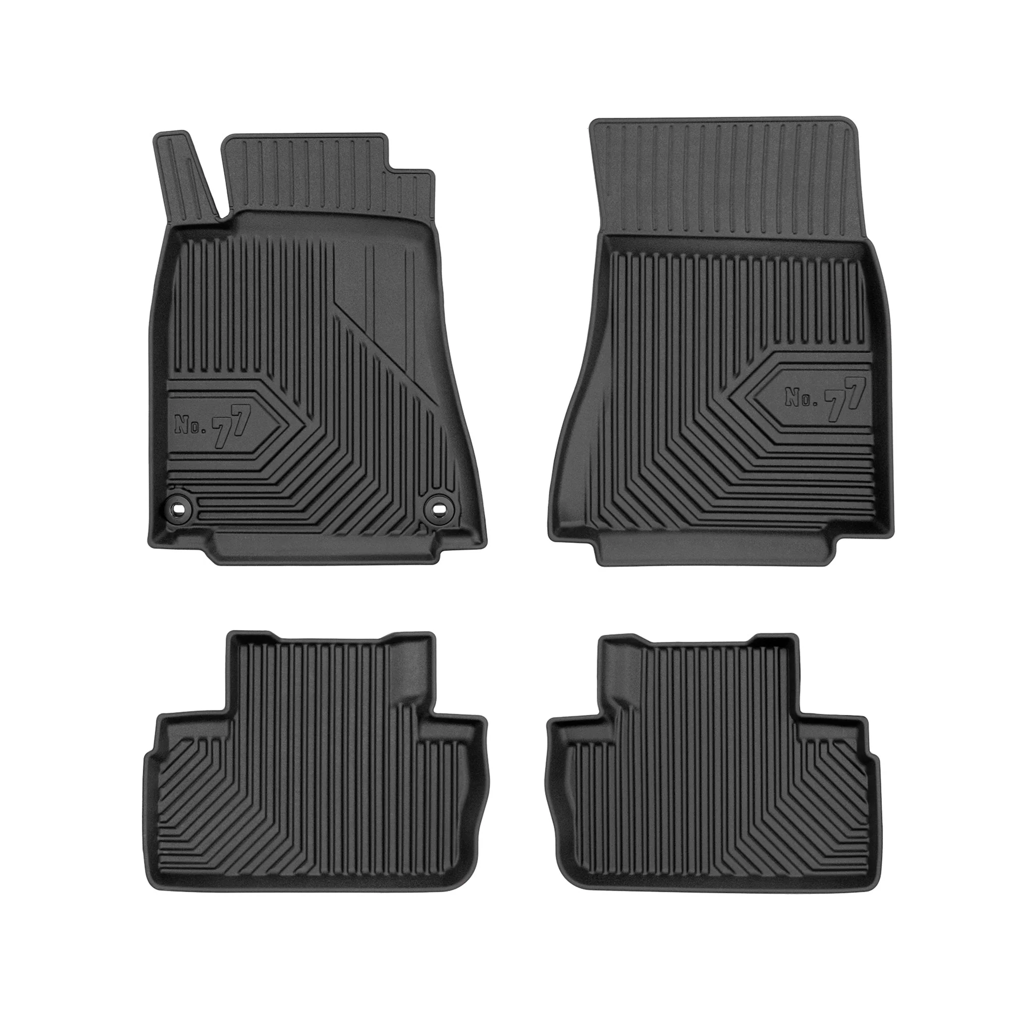 Fußmatten Gummimatten für Lexus IS II Limo 2005-2013 RWD TPE Schwarz 4 teile