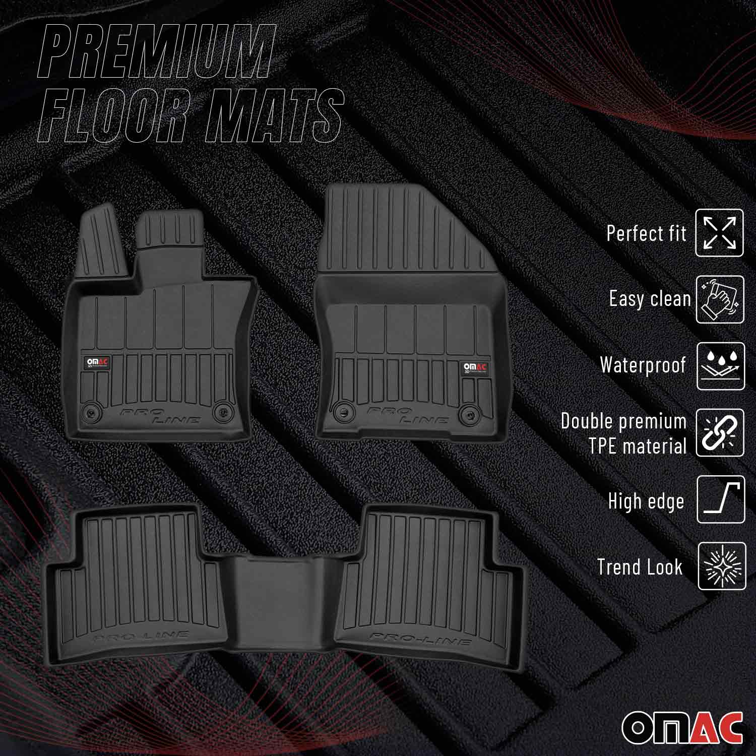 OMAC Gummi Fußmatten für Lexus UX 2019-2026 Premium TPE 3D Automatten Schwarz 4x - Image 2