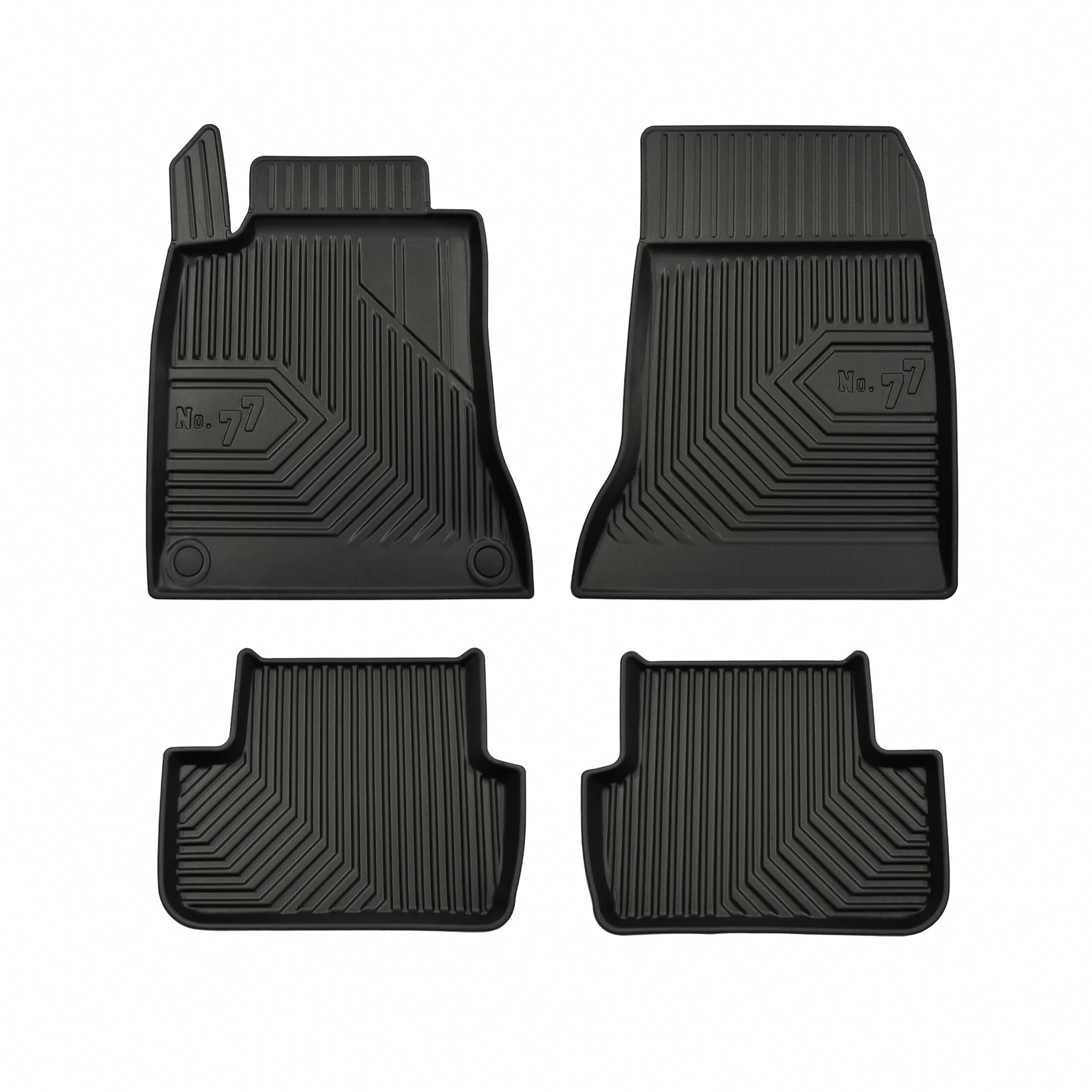 Fußmatten Gummimatten für Mercedes-Benz CLA C117 X217 2013-2019 Schwarz 4 tlg