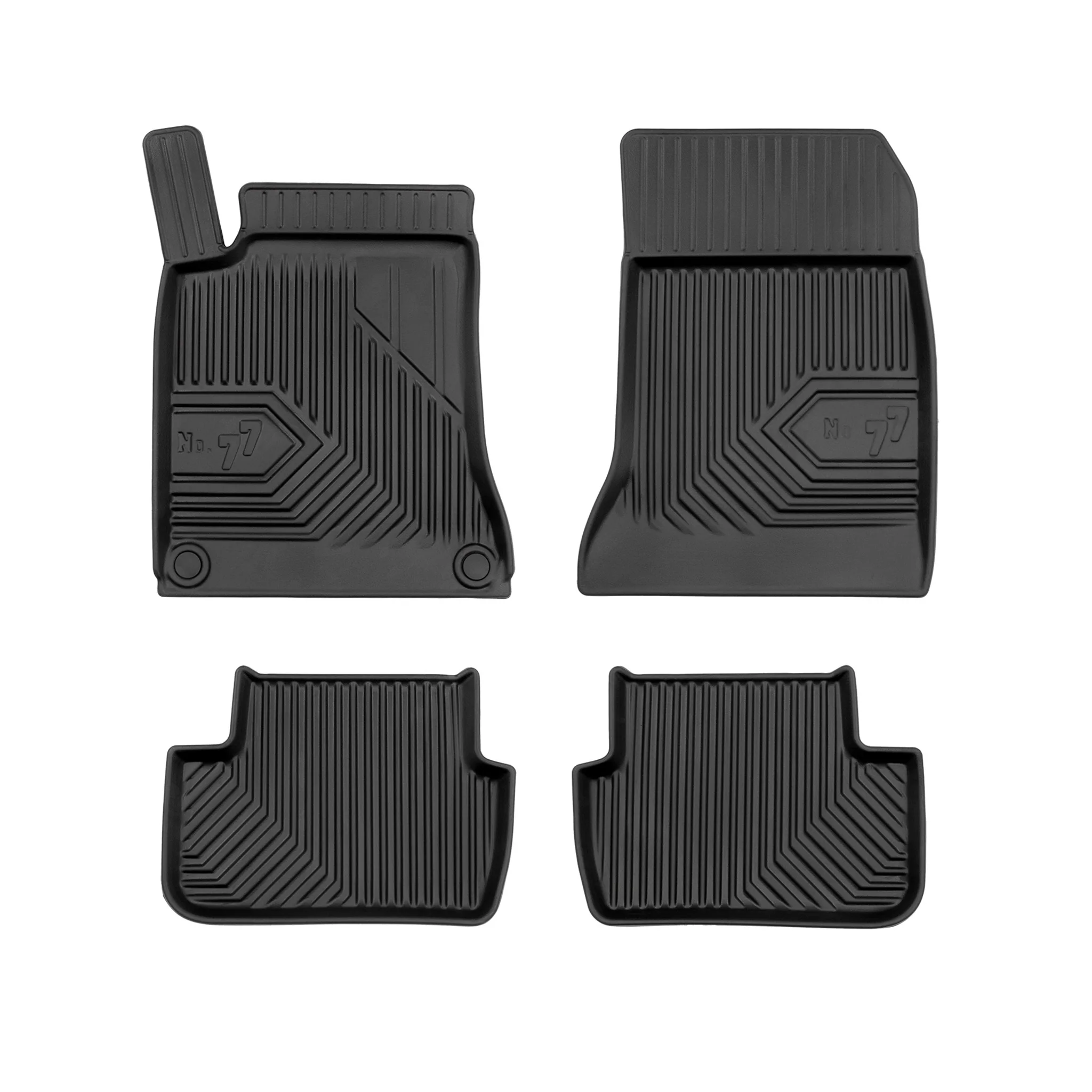 Fußmatten Gummimatten für Mercedes-Benz GLA X156 2013-2019 TPE Schwarz 4 tlg
