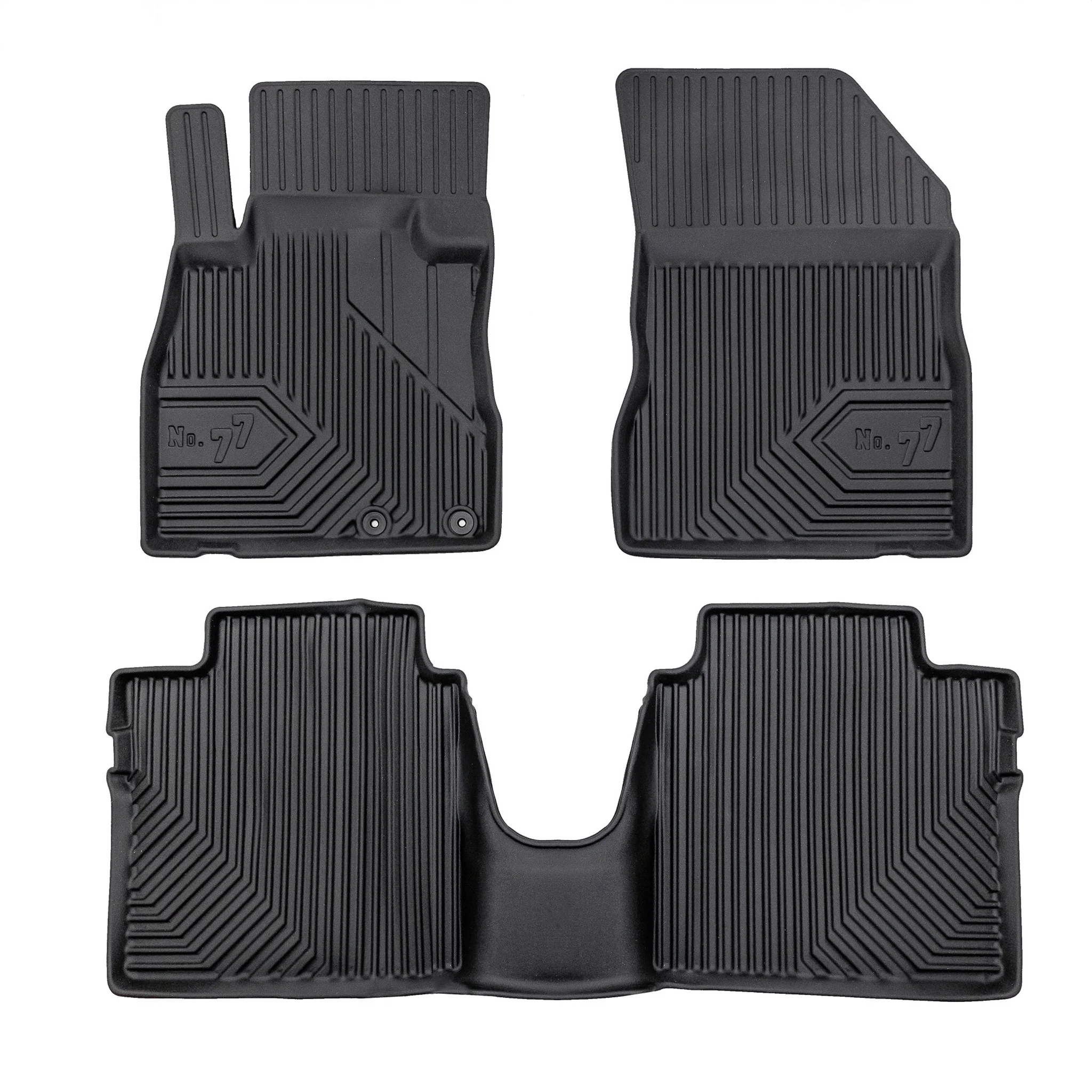 Fußmatten Gummimatten für Nissan Note II 2012-2017 Pre-FL TPE Schwarz 3 tlg
