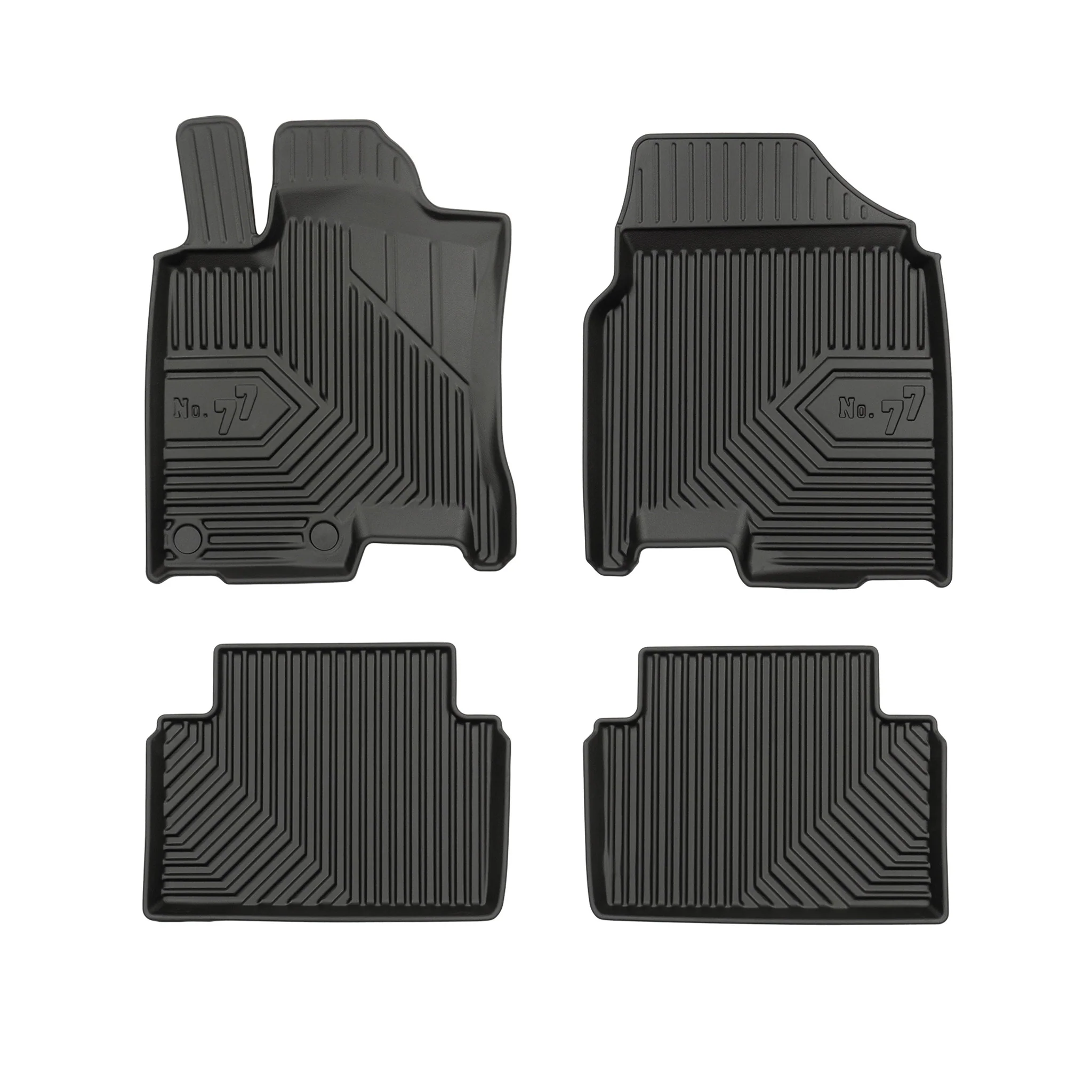 Fußmatten Gummimatten für Nissan Qashqai I Tekna 2006-2013 TPE Schwarz 4 tlg