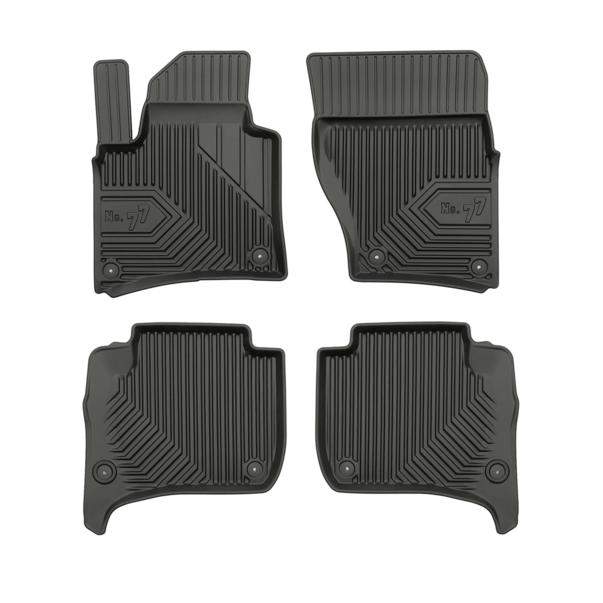 Fußmatten Gummimatten für Porsche Cayenne II 2010-2017 TPE Schwarz 4 Teile