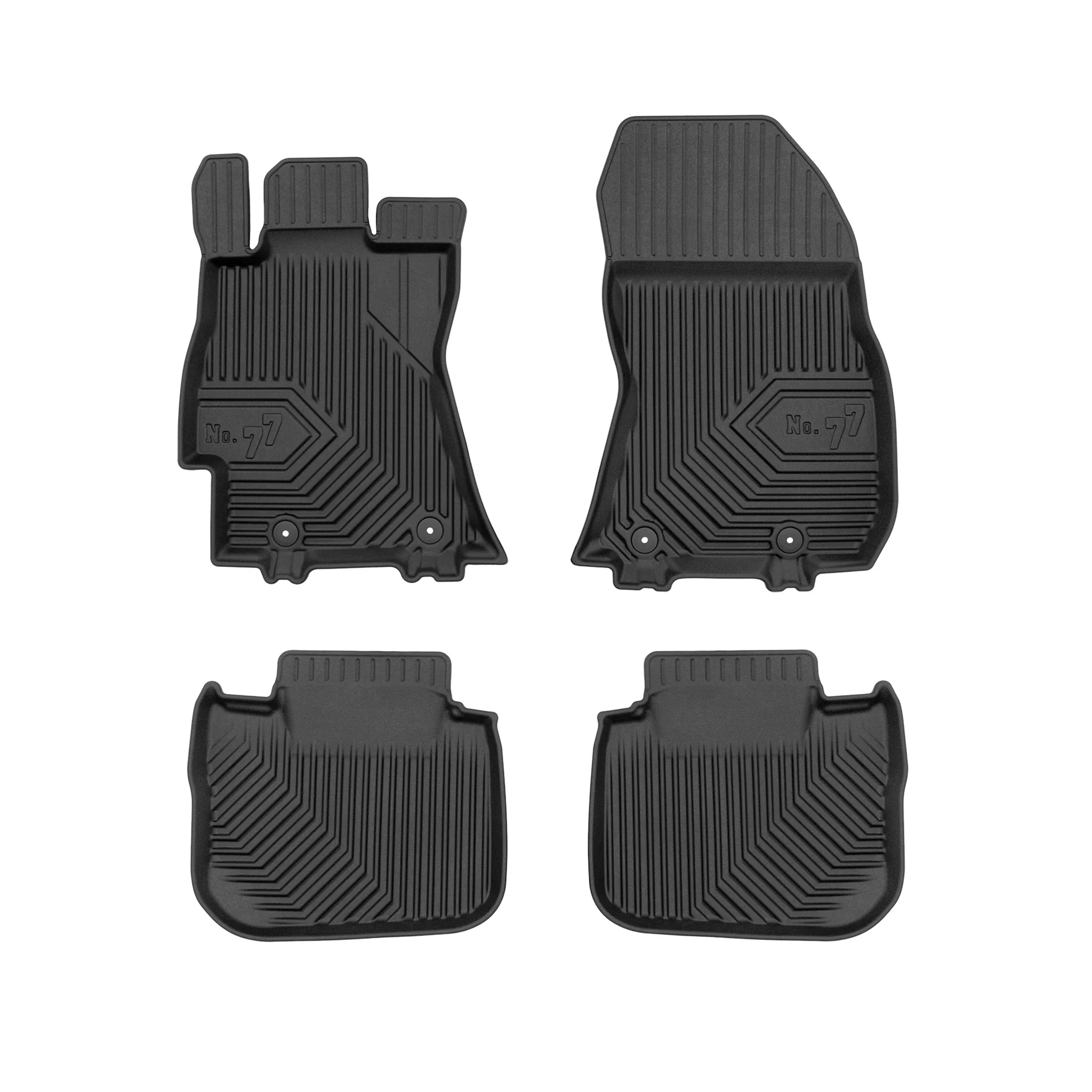 Fußmatten Gummimatten für Subaru Legacy V 2009-14 Automatikgetriebe TPE Schwarz