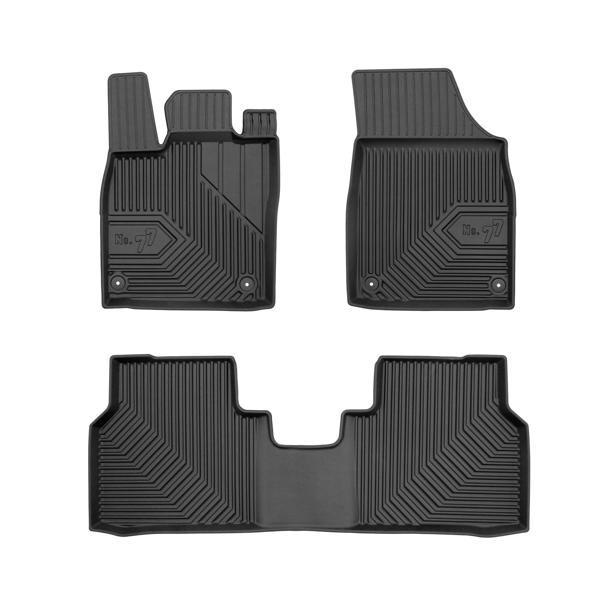 Fußmatten Gummimatten No.77 für Audi Q4 e-tron 2021-2026 TPE Schwarz 3 teile