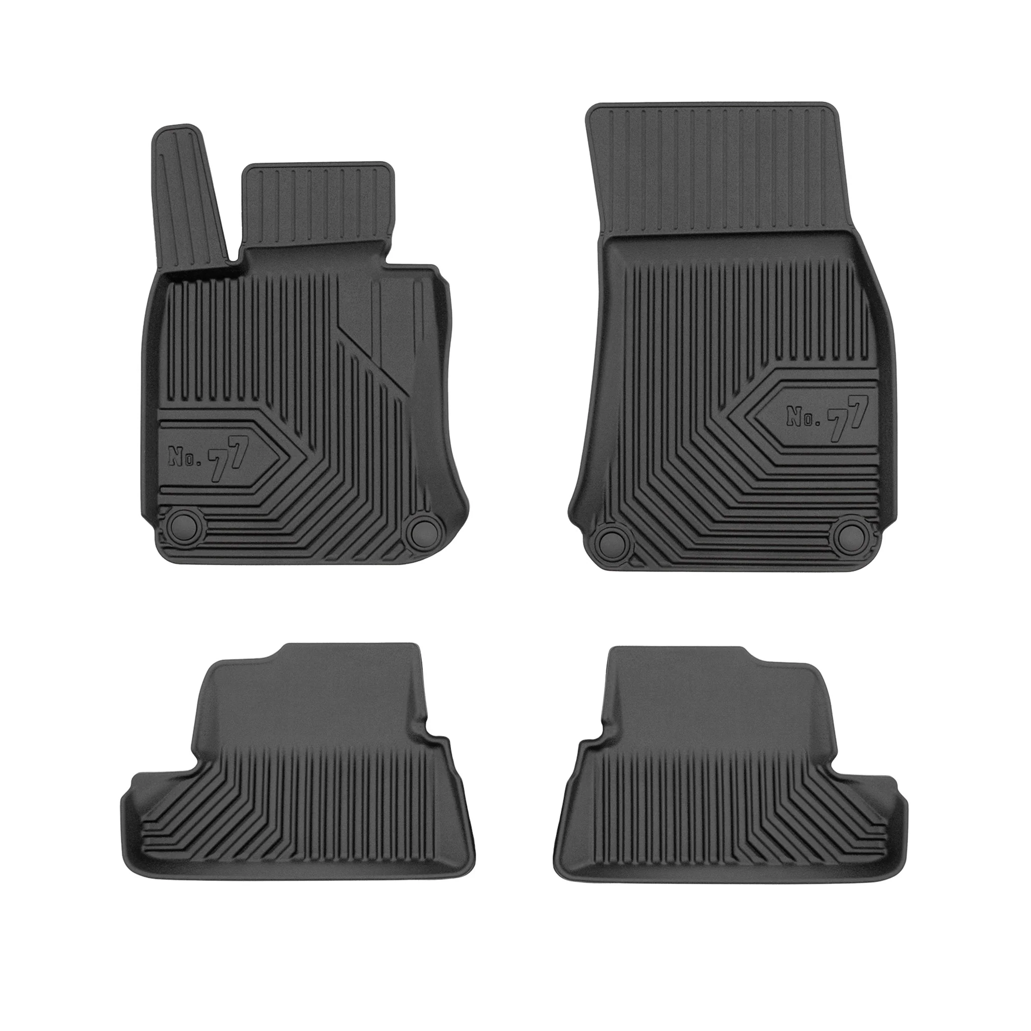 Fußmatten Gummimatten No.77 für BMW 6er E64 2003-2010 TPE Gummi Schwarz 4 tlg