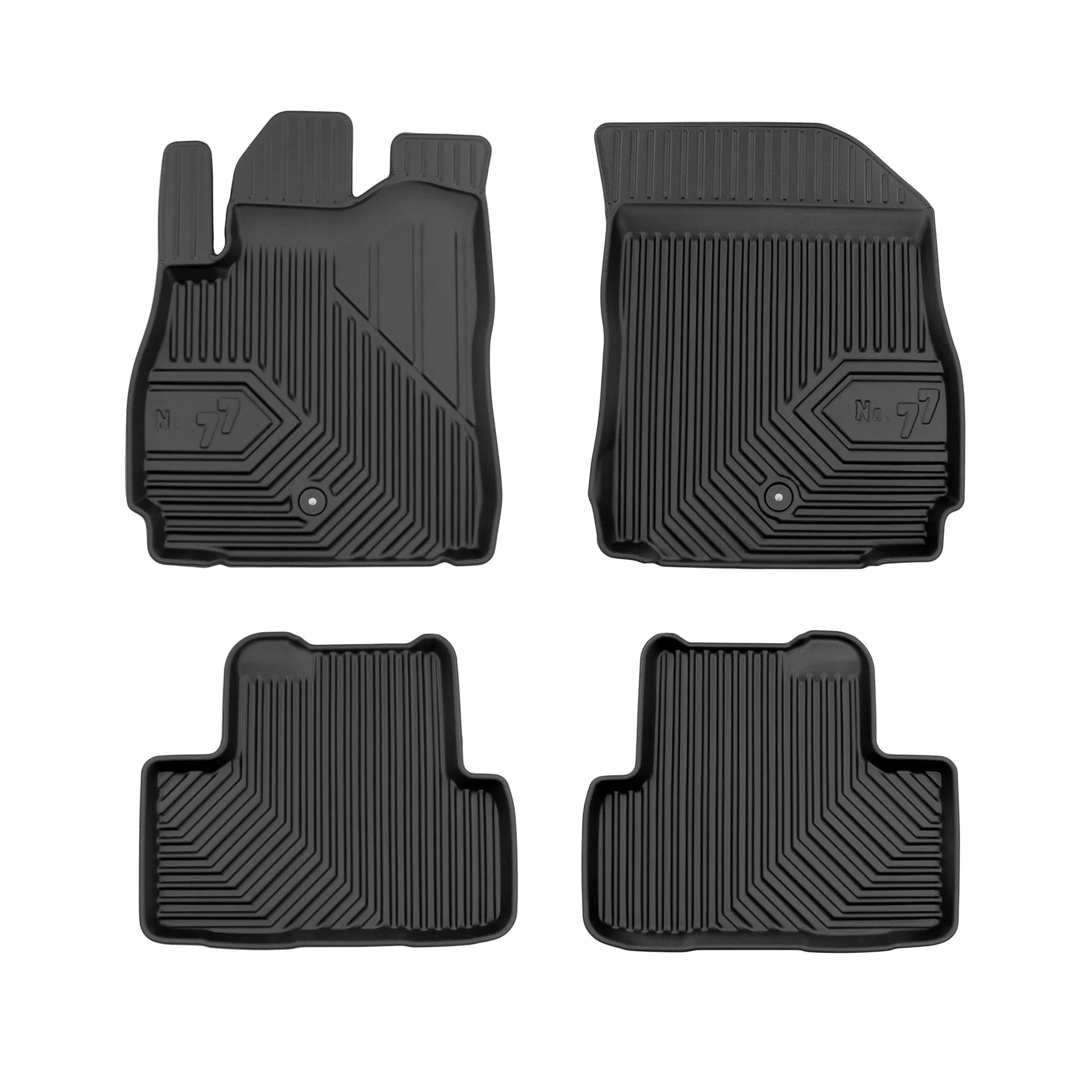 Fußmatten Gummimatten No.77 für Chevrolet Orlando I 2010-2018 TPE Schwarz 4 tlg