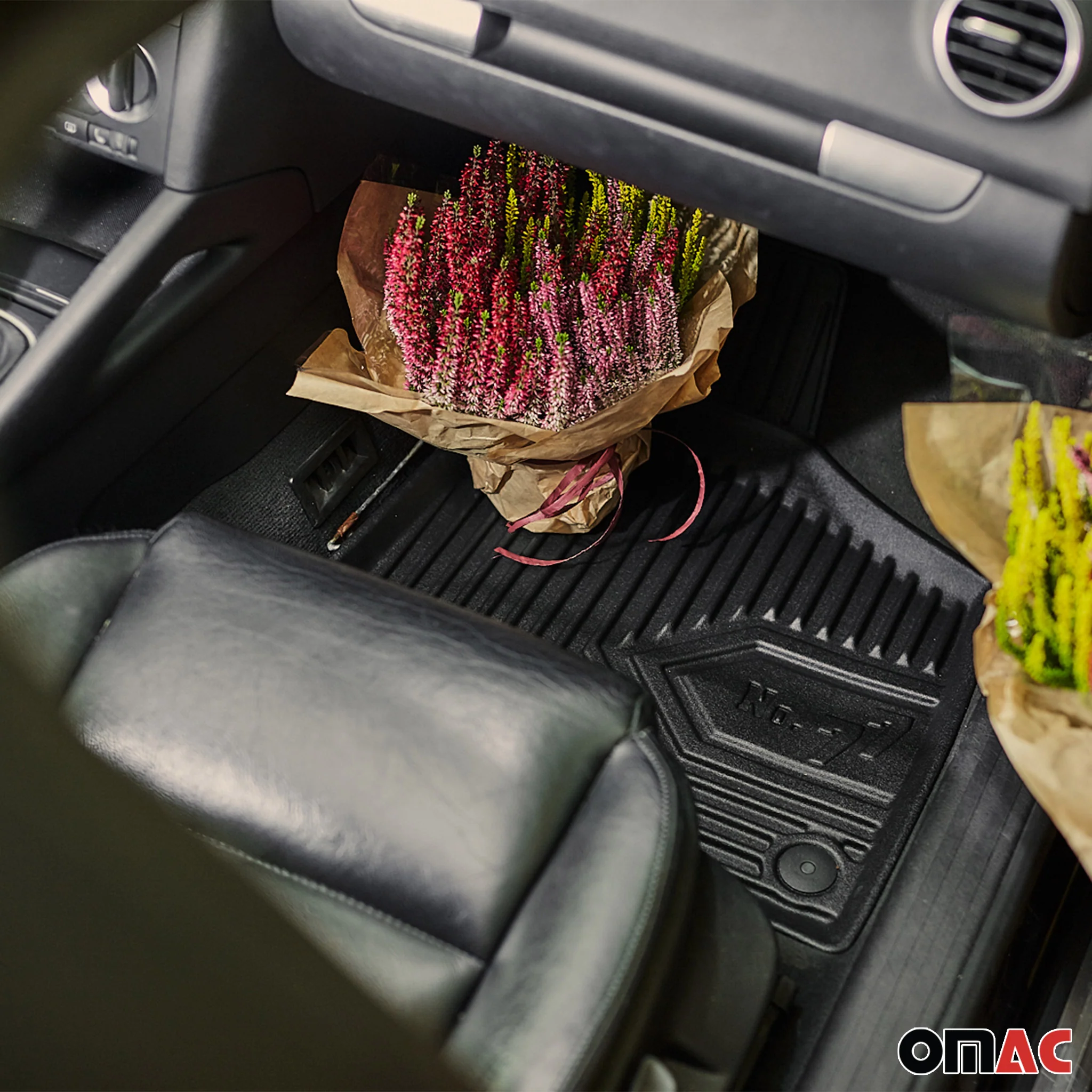 Fußmatten Gummimatten No.77 für Citroen C5 I 2001-2008 TPE Schwarz 4 Teile - Image 3