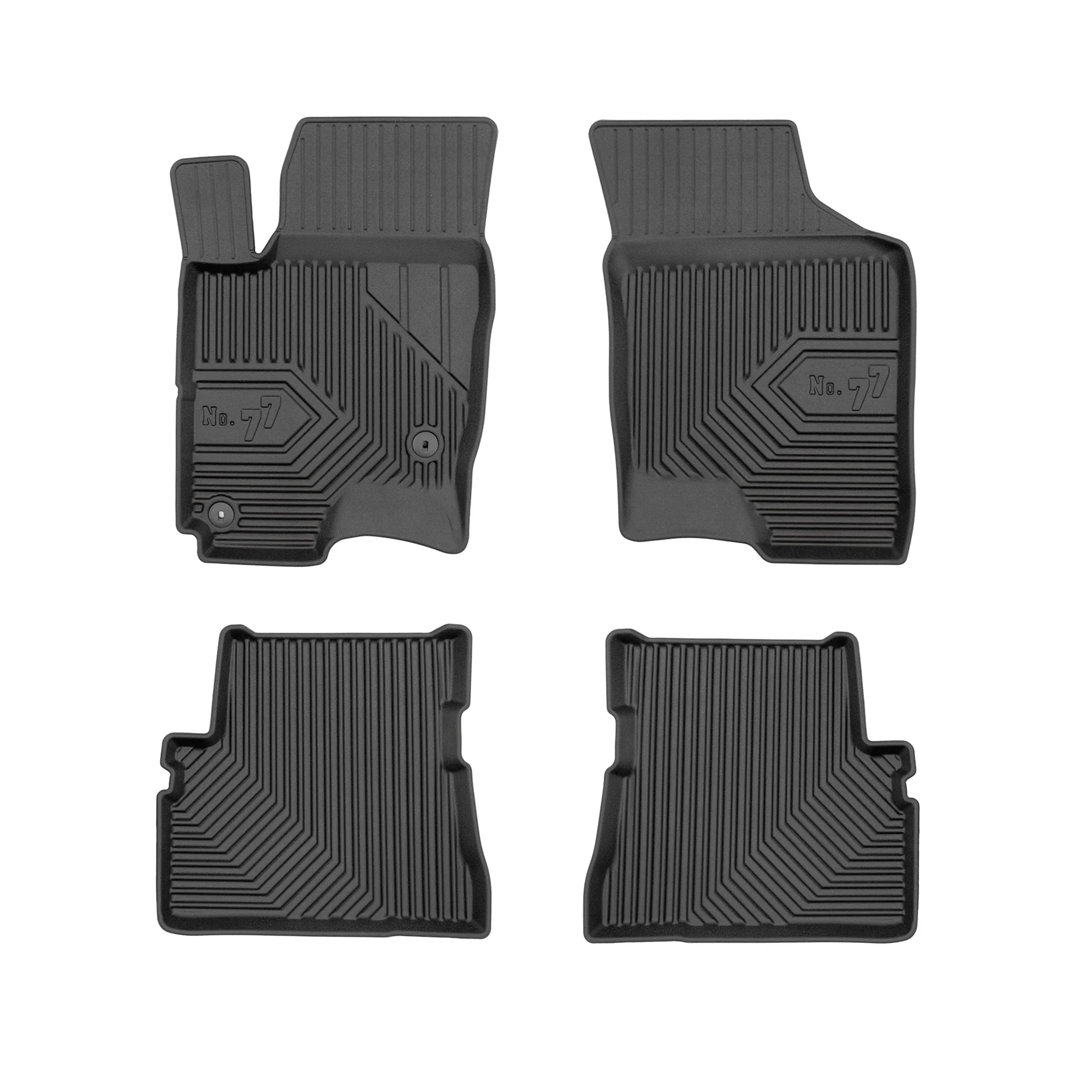 Fußmatten Gummimatten No.77 für Hyundai Getz 2002-2011 TPE Gummi Schwarz 4 tlg