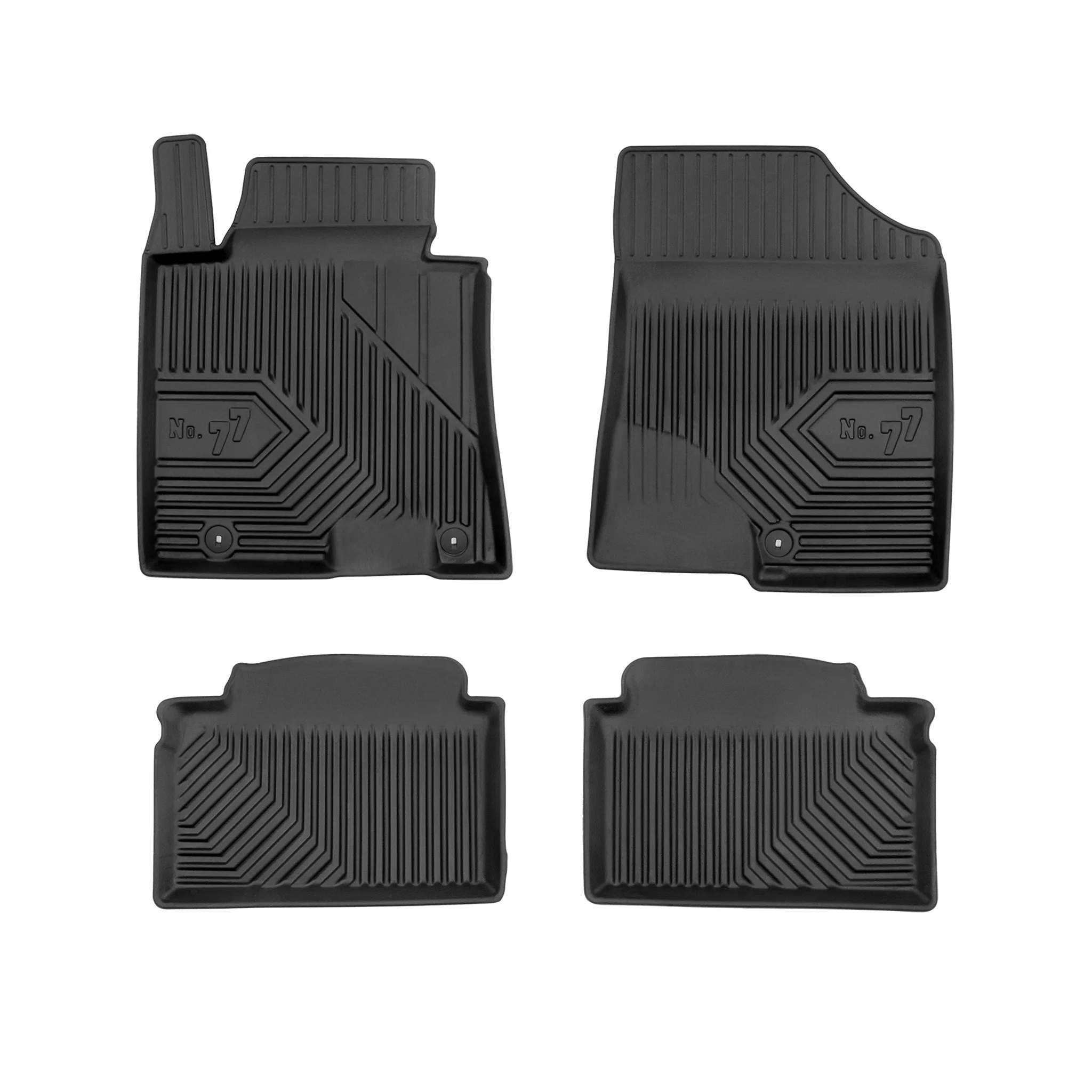 Fußmatten Gummimatten No.77 für Hyundai i30 II 2011-2017 TPE Schwarz 3 teile