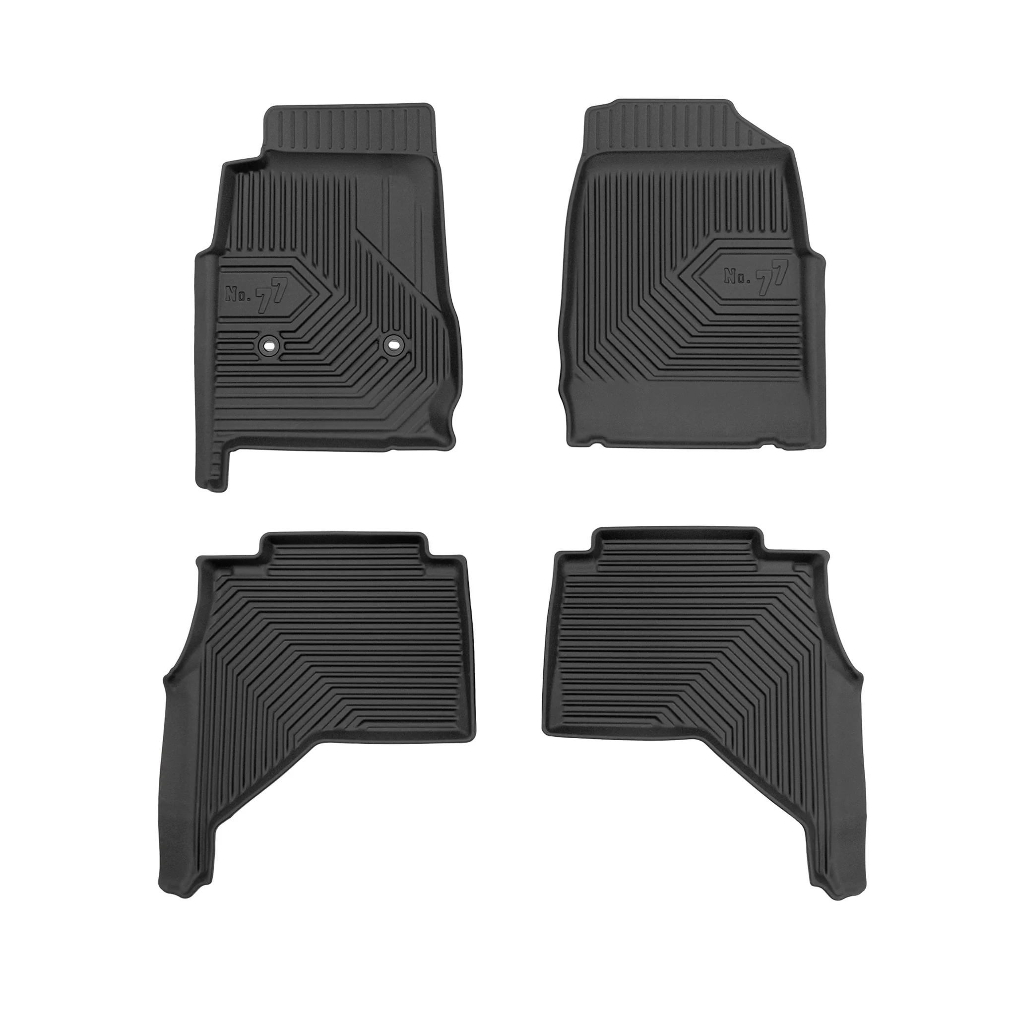 Fußmatten Gummimatten No.77 für Isuzu D-MAX II 2011-2019 TPE Schwarz 4 teile