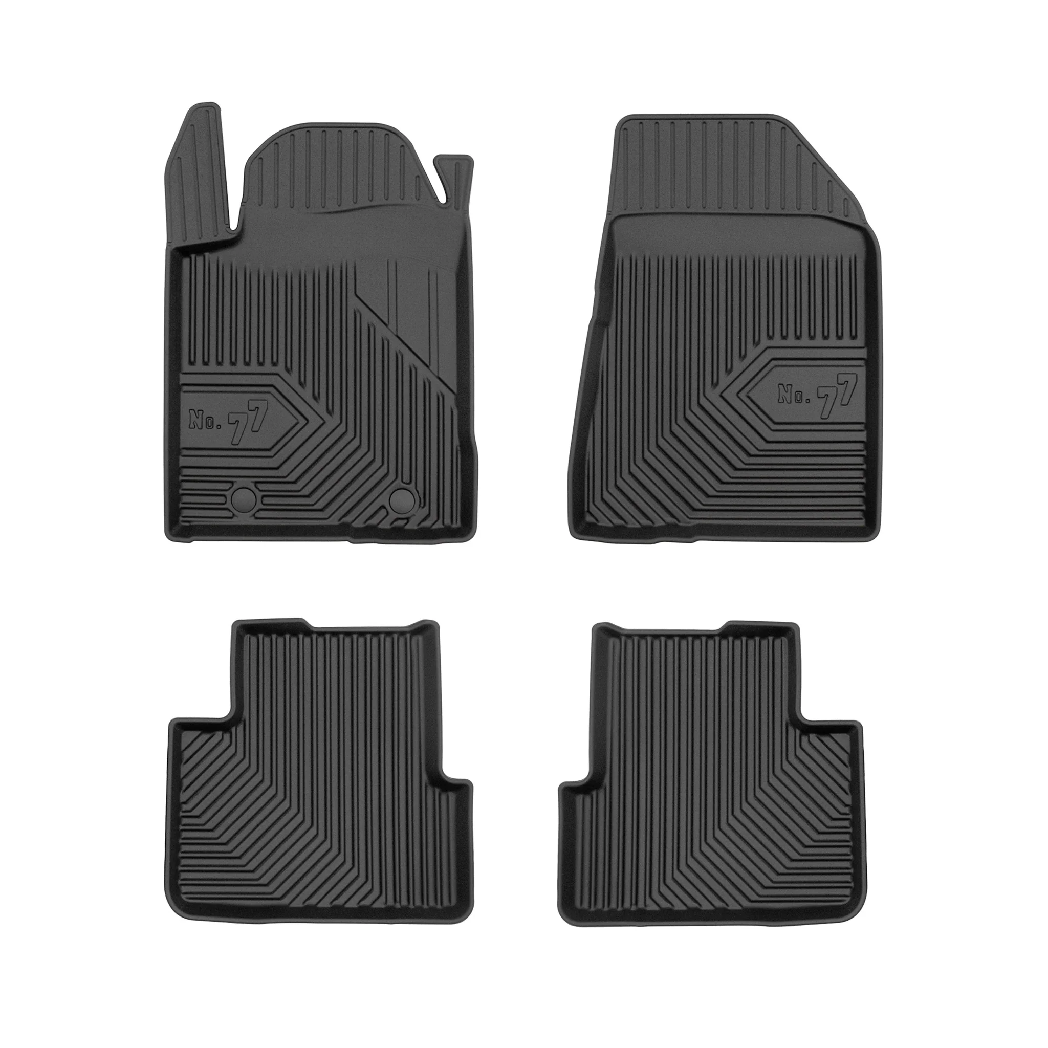 Fußmatten Gummimatten No.77 für Lancia Delta III 2008-2014 TPE Schwarz 4 tlg