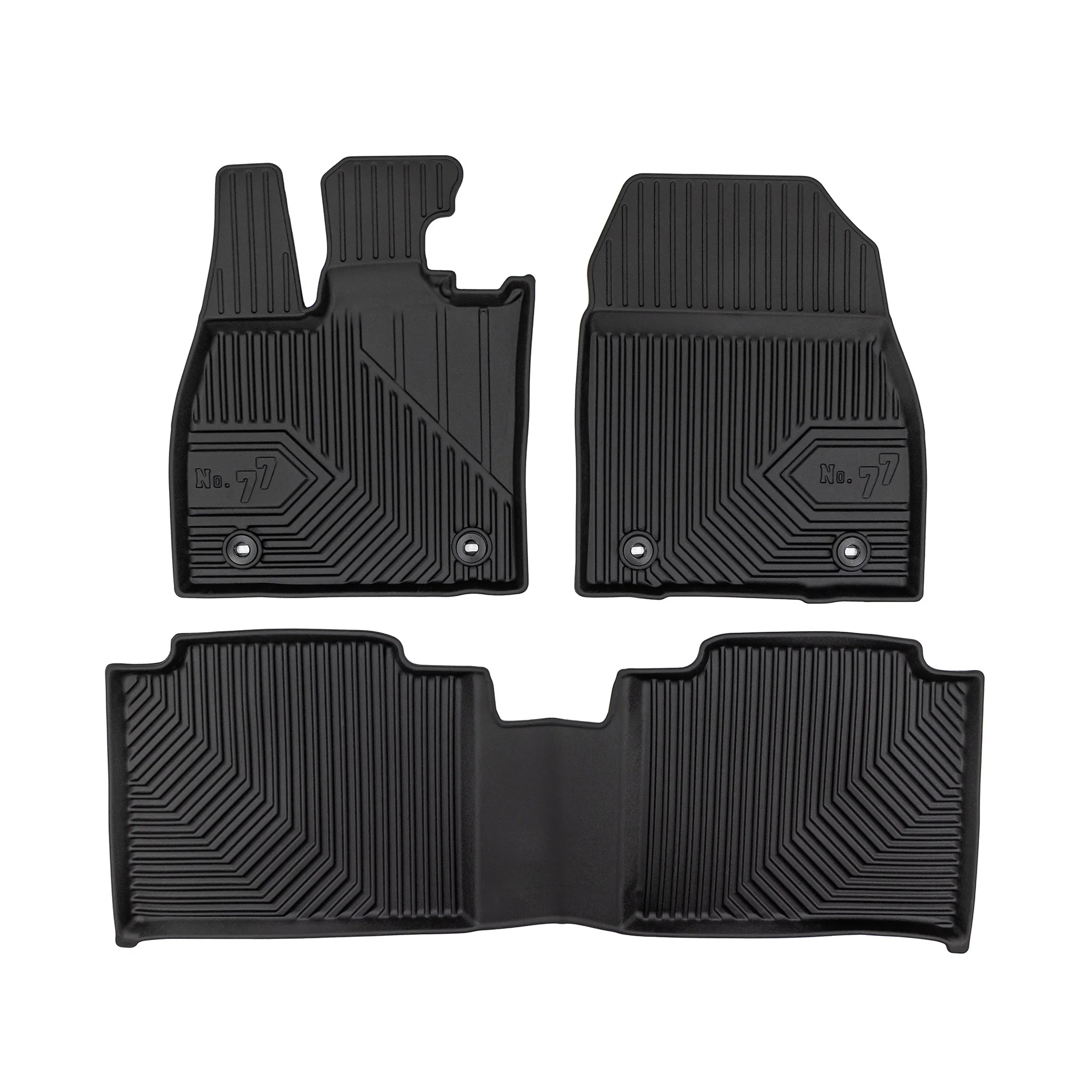 Fußmatten Gummimatten No.77 für Lexus RZ 2023-2026 TPE Gummi Schwarz 3 teile