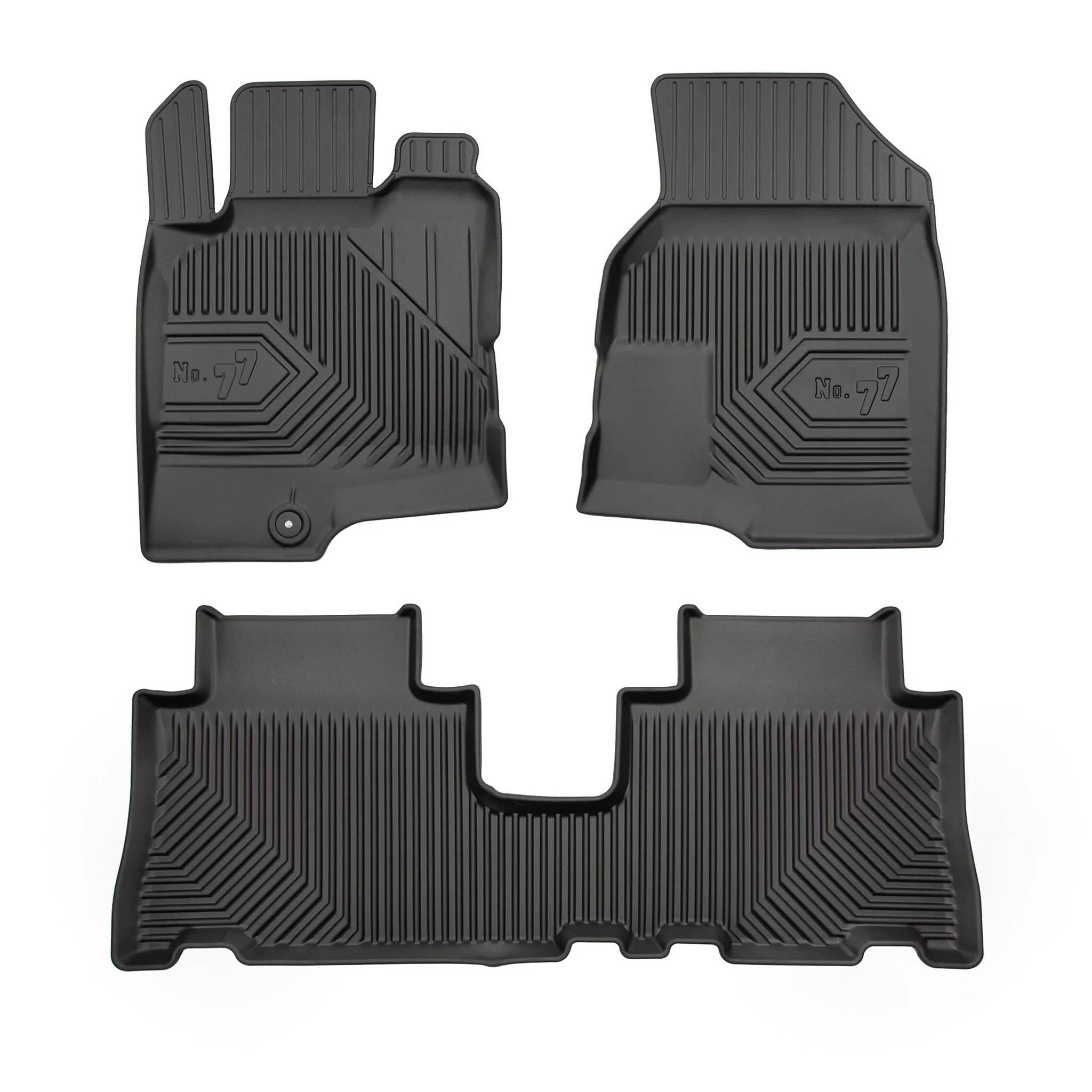 Fußmatten Gummimatten No.77 für Opel Antara 2006-2015 TPE Gummi Schwarz 3 tlg