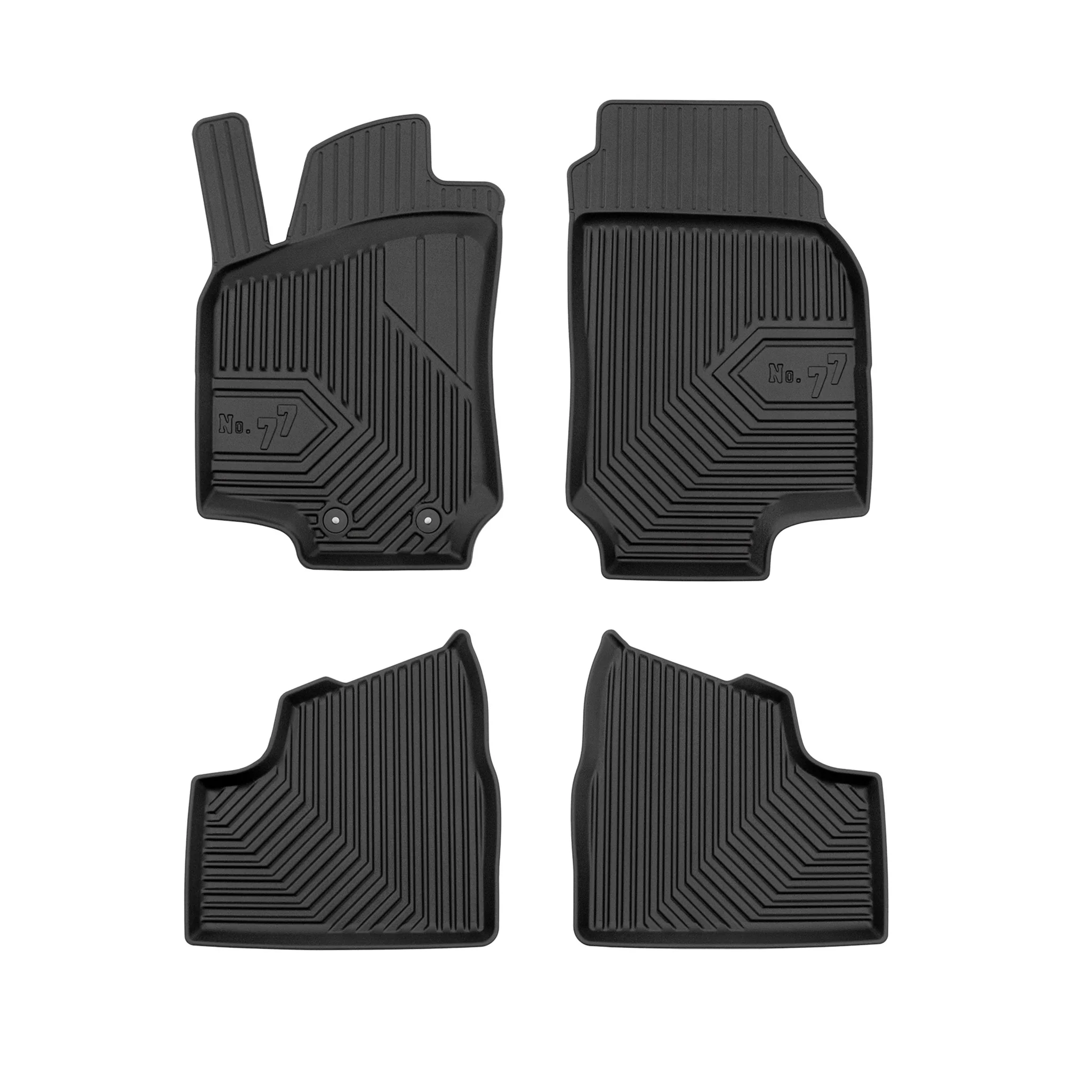Fußmatten Gummimatten No.77 für Opel Astra G Wagon 1998-2004 TPE Schwarz 4 tlg