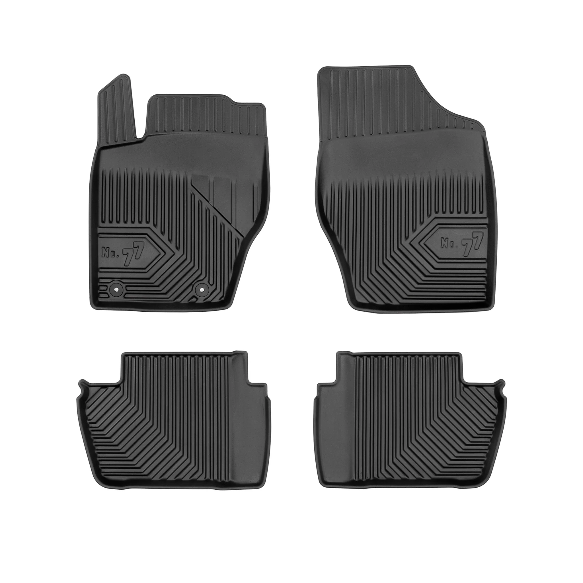 Fußmatten Gummimatten No.77 für Peugeot 307 Wagon 2001-2008 TPE Schwarz 4 tlg