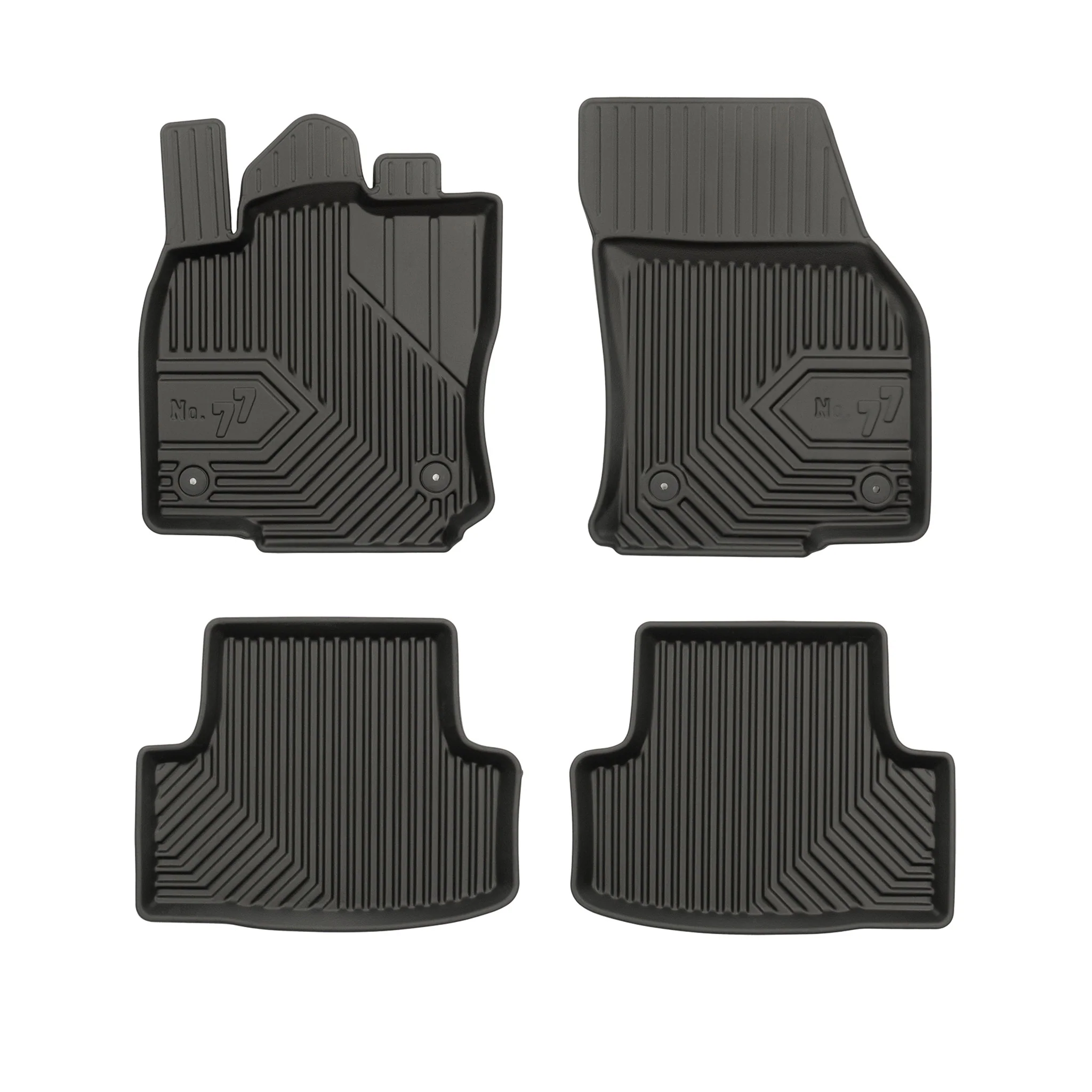 Fußmatten Gummimatten No.77 für Seat Ateca 2016-2026 TPE Gummi Schwarz 4 Teile