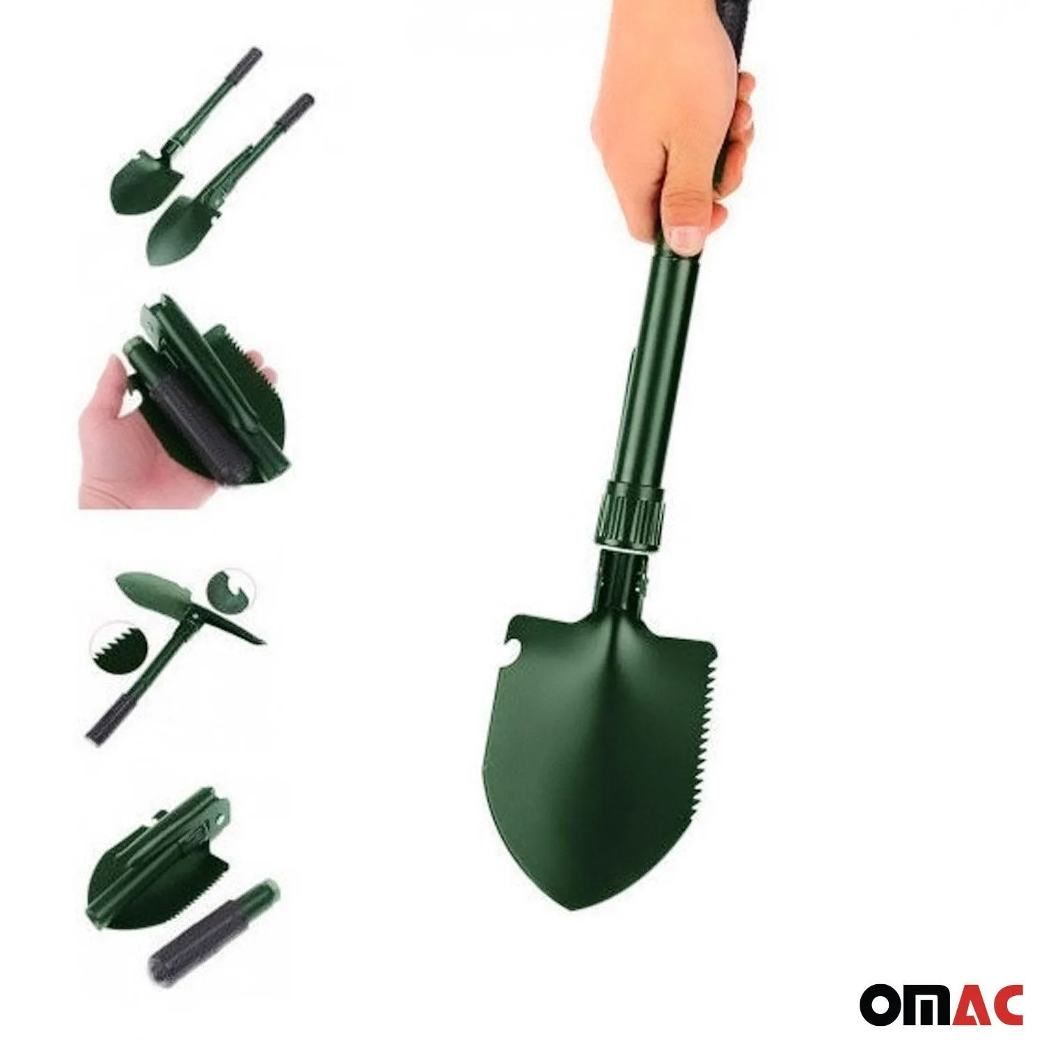 Multifunktions Klappspaten mit Kompass Tasche Spaten Garten Hacke Säge Outdoor - Image 4