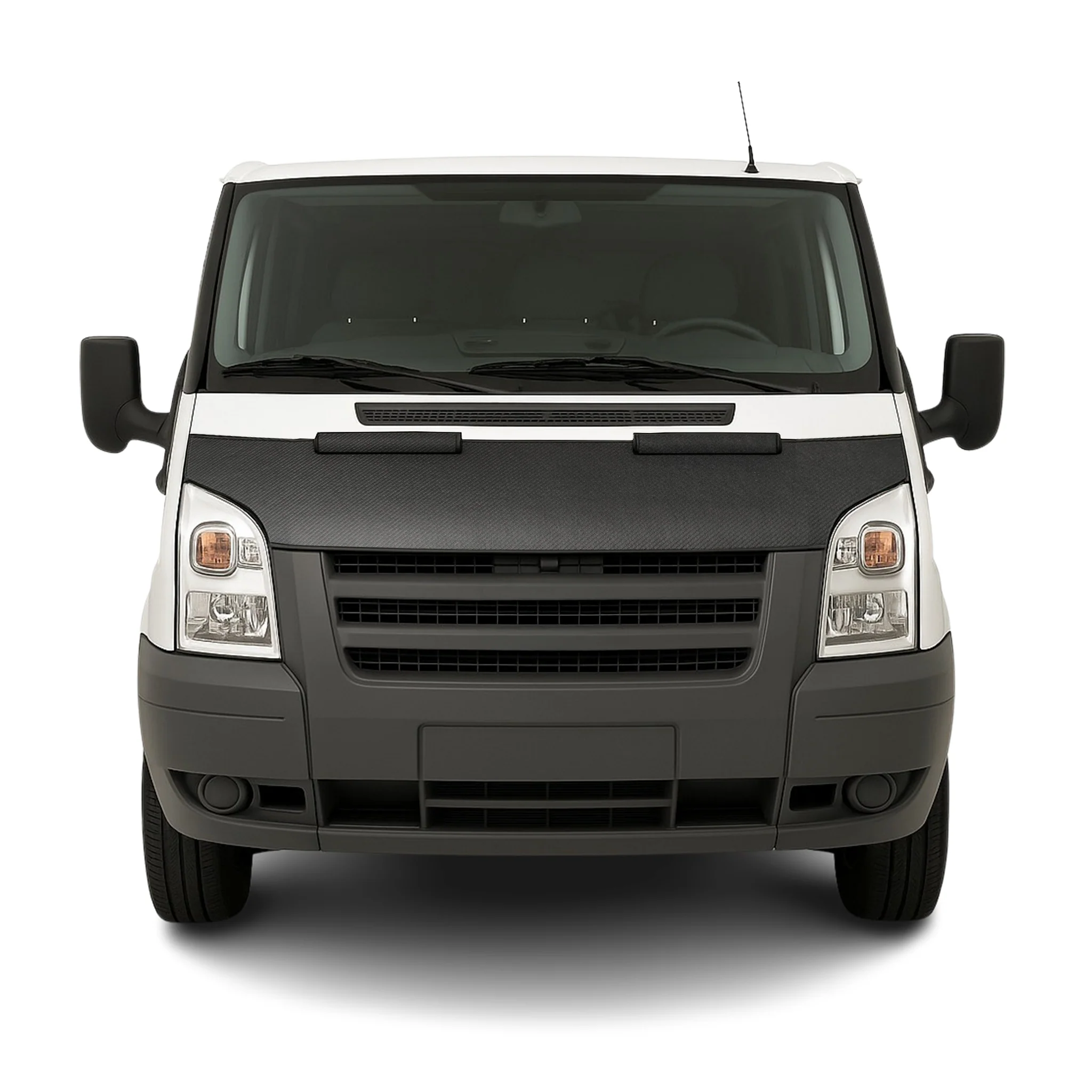 Haubenbra Steinschlagschutz für Ford Transit Pre-Facelift 2000-2006 Carbon Halb