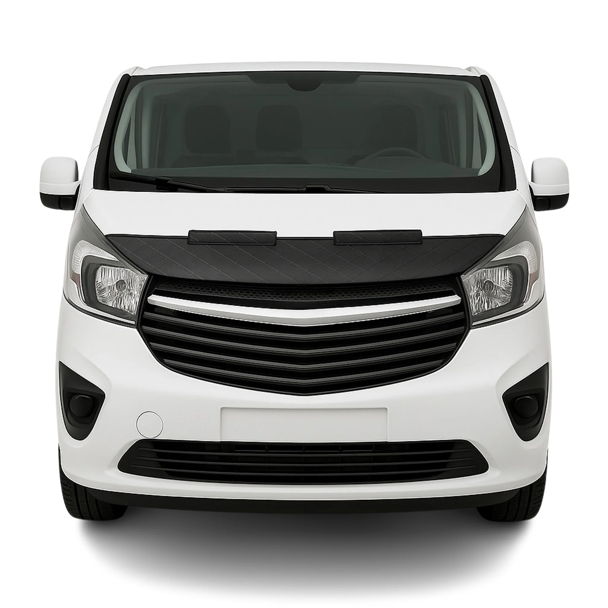 Haubenbra Steinschlagschutz Bonnet Bra für Opel Vivaro B 2014-19 Schwarz Halb