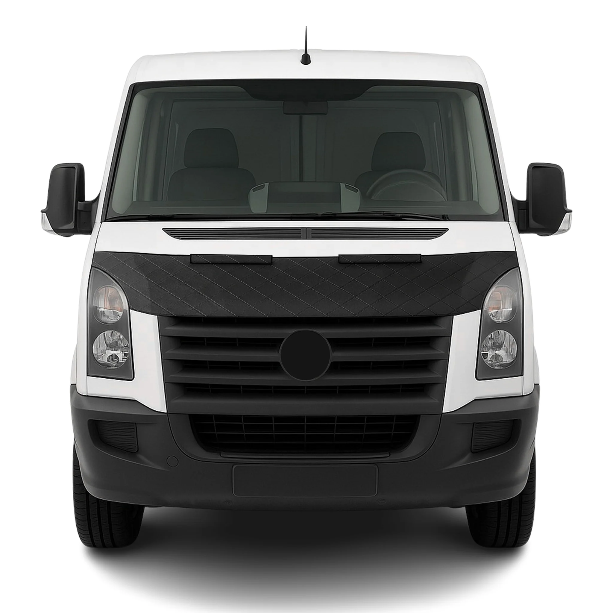 Schwarz Halb Haubenbra Steinschlagschutz Bonnet Bra für VW Crafter 2006-2017
